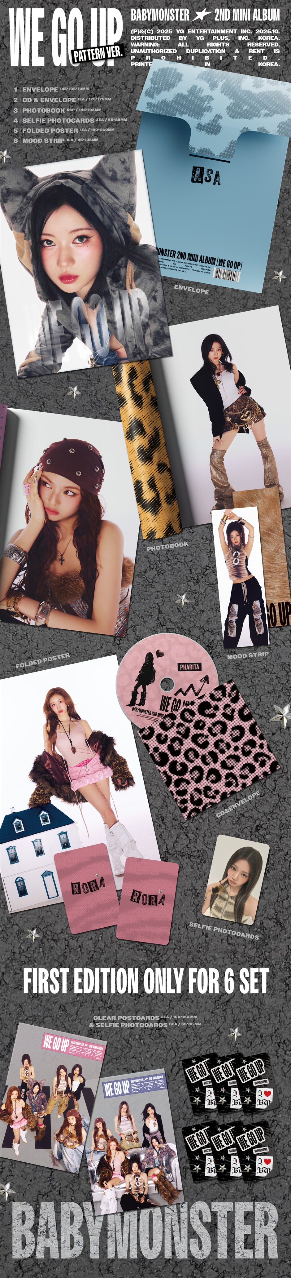 BABYMONSTER – 2nd MINI ALBUM [WE GO UP] (PATTERN Ver.) (Random)