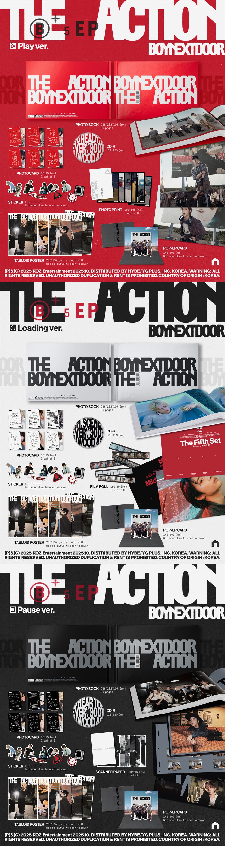 BOYNEXTDOOR – 5th EP [The Action] (Random) + Weverse Gift