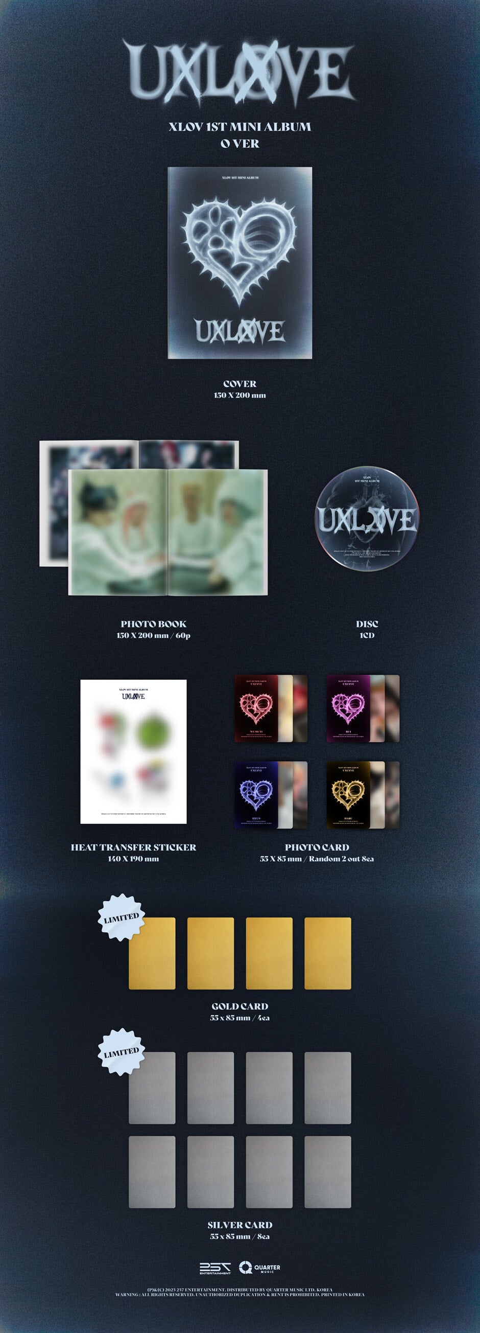 XLOV – 1st MINI ALBUM [UXLXVE] (Random)