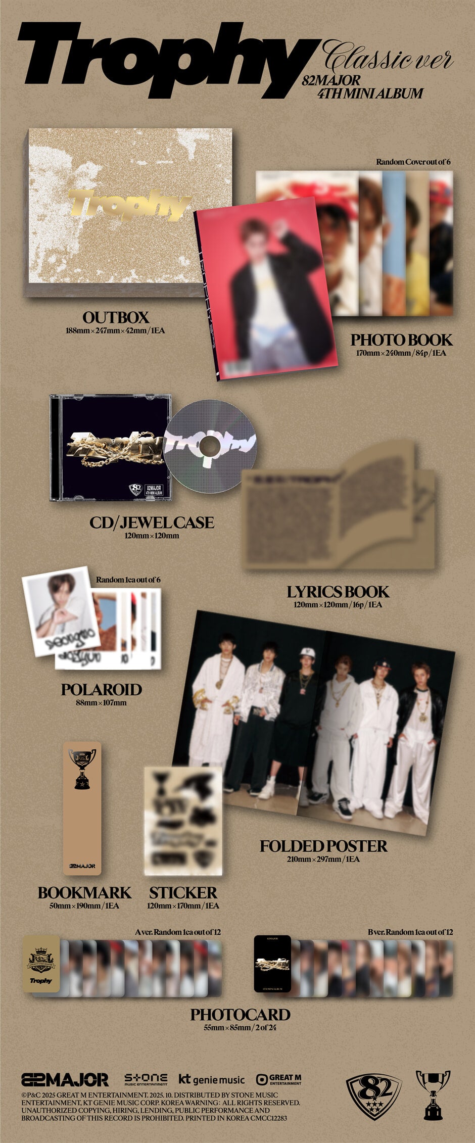 82MAJOR – 4TH MINI ALBUM [Trophy] (Classic Ver.)