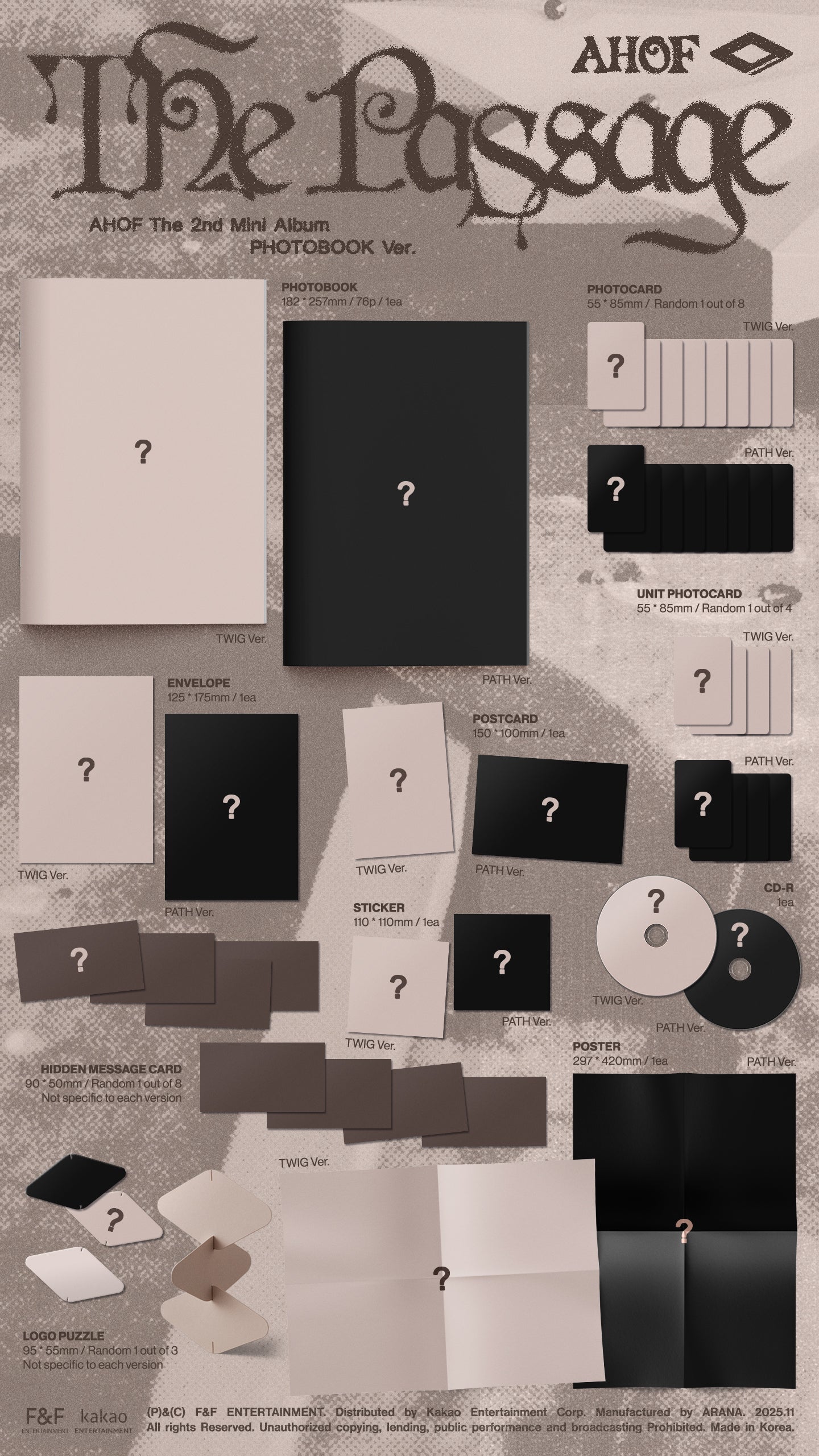 AHOF – The 2nd Mini Album [The Passage] (PHOTOBOOK Ver.) (Random)