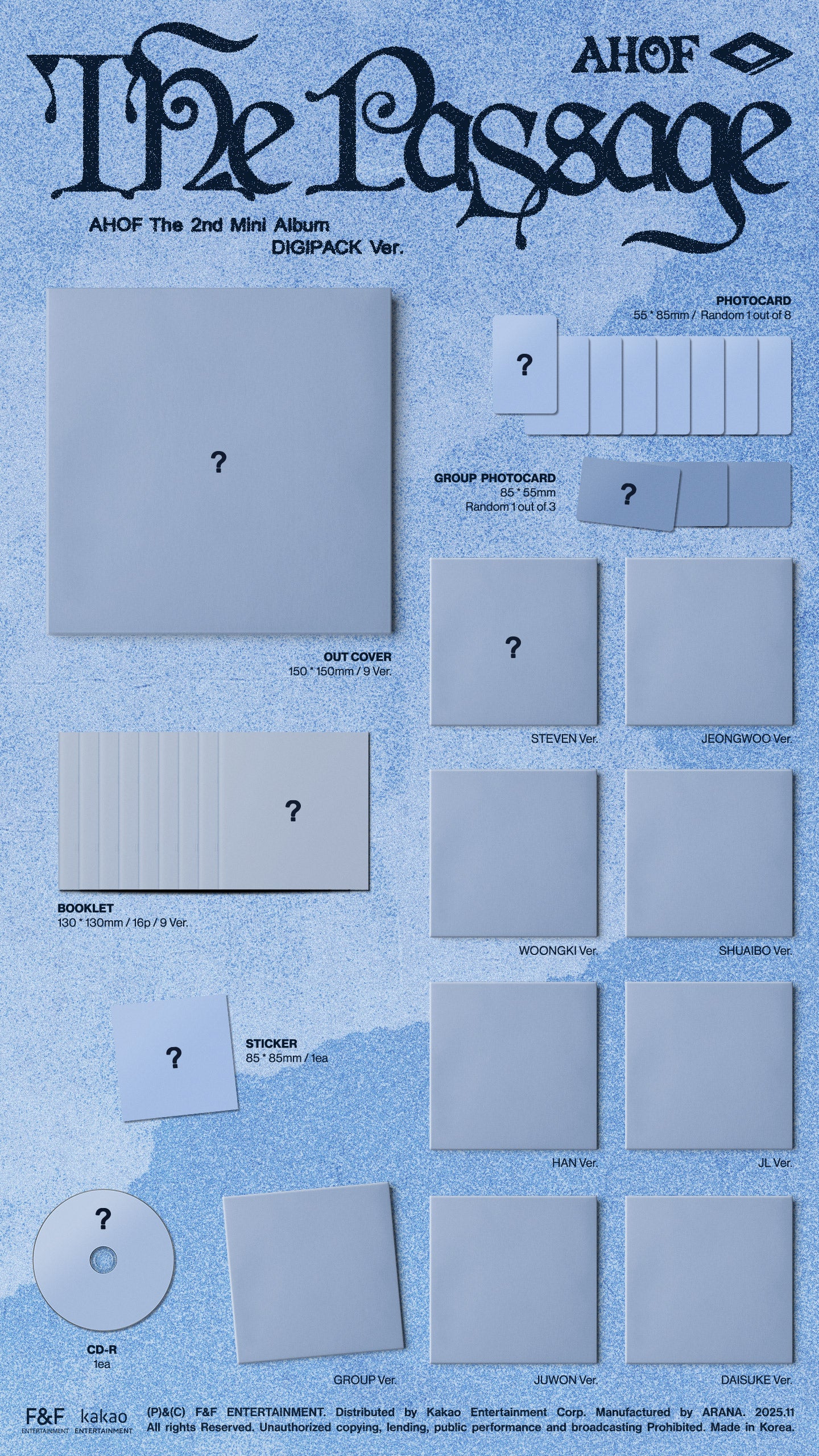 AHOF – The 2nd Mini Album [The Passage] (DIGIPACK Ver.) (Random)