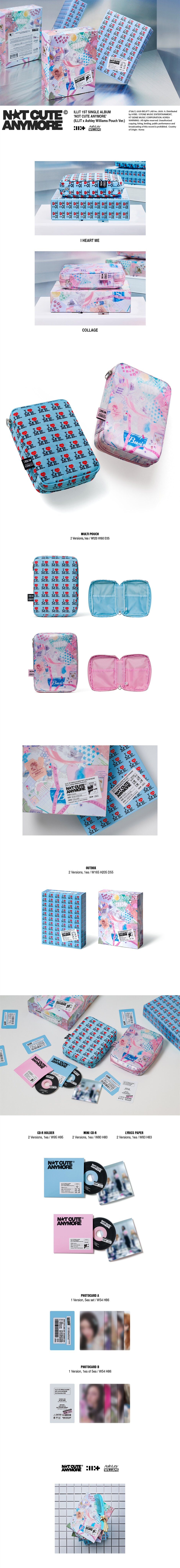ILLIT – 1st Single Album [NOT CUTE ANYMORE] (ILLIT x Ashley Williams Pouch Ver.)