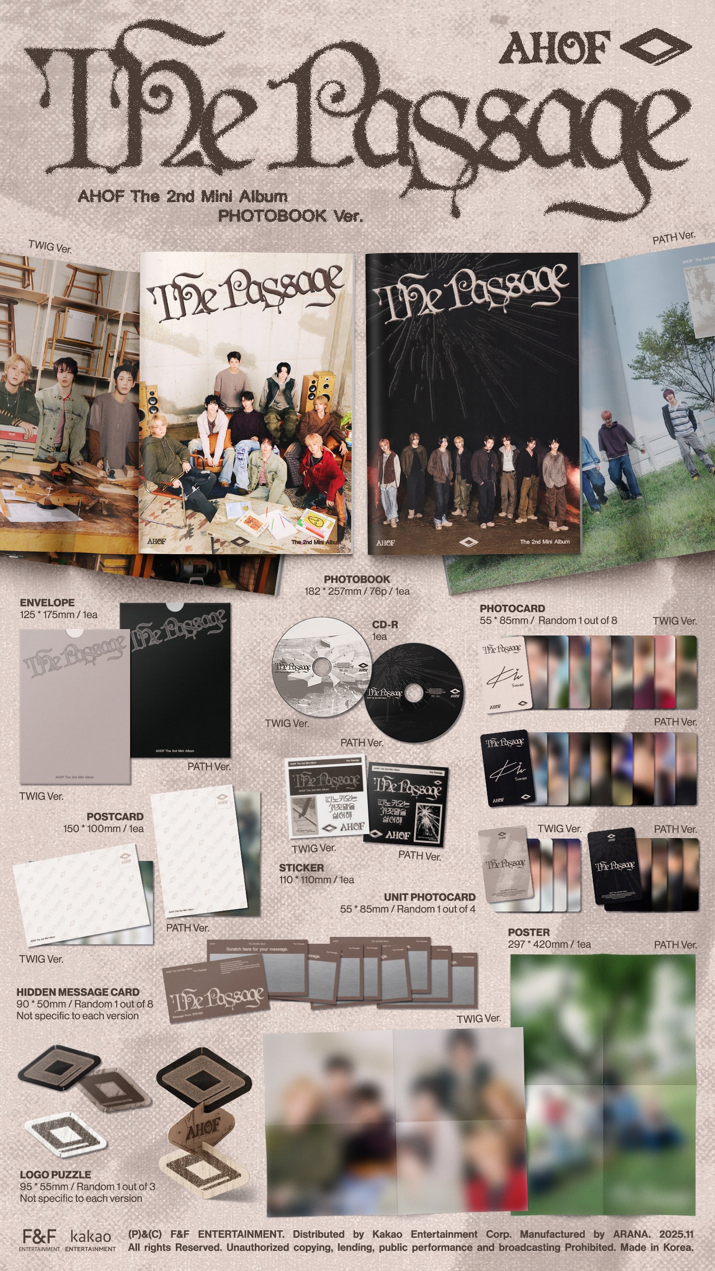 AHOF – The 2nd Mini Album [The Passage] (PHOTOBOOK Ver.) (Random)