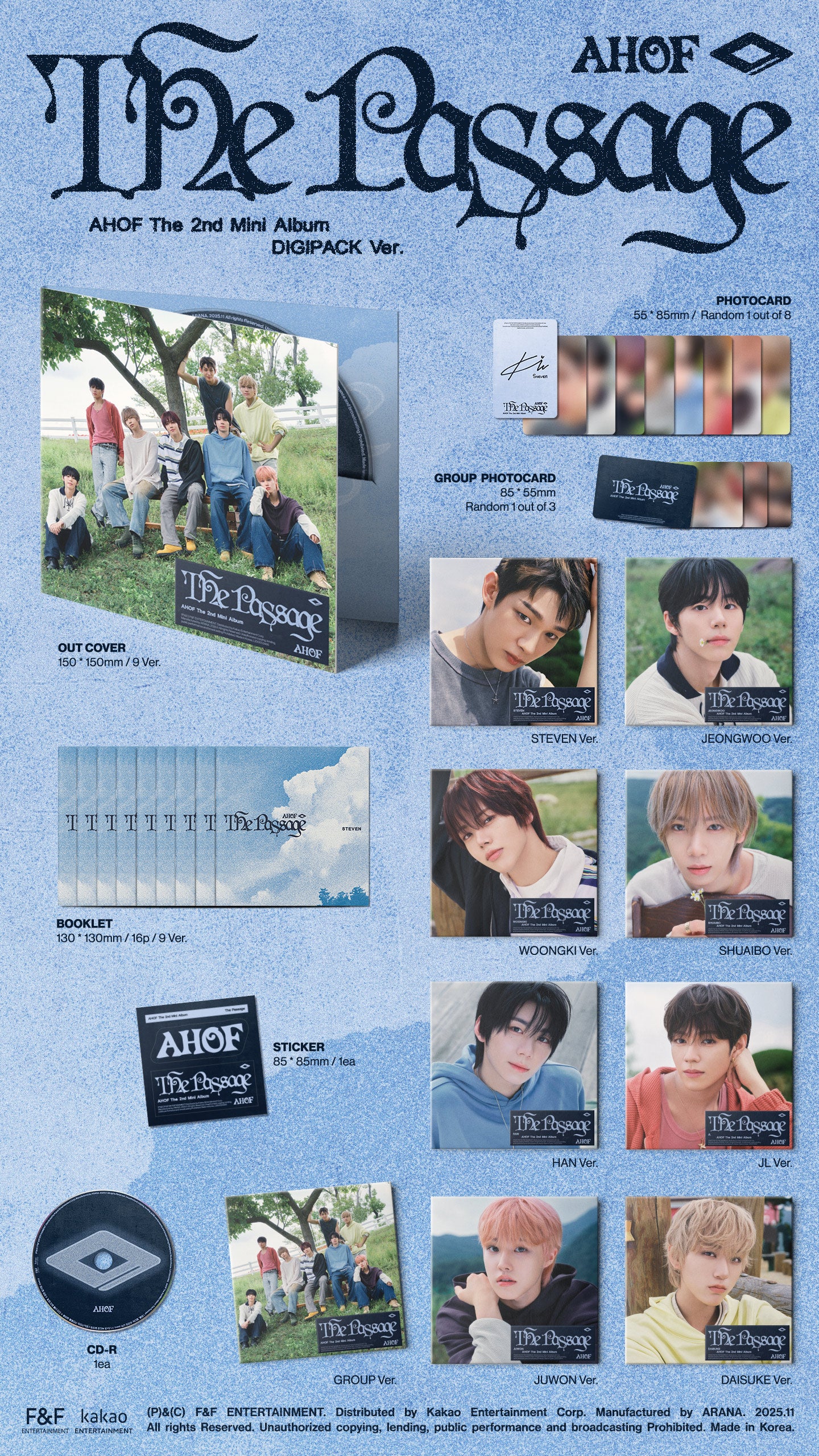 AHOF – The 2nd Mini Album [The Passage] (DIGIPACK Ver.) (Random)