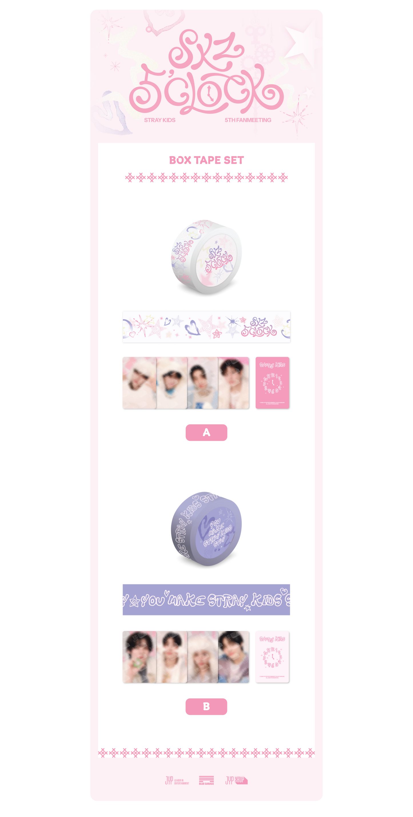 Stray Kids BOX TAPE SET - SKZ 5'CLOCK