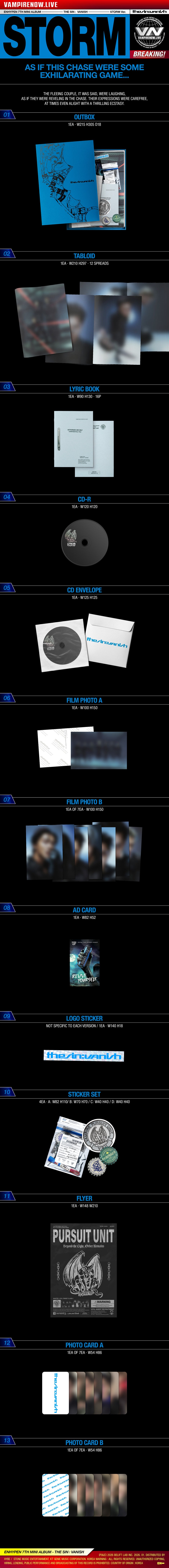 ENHYPEN – THE SIN : VANISH (Random) + Weverse Gift – KKANG