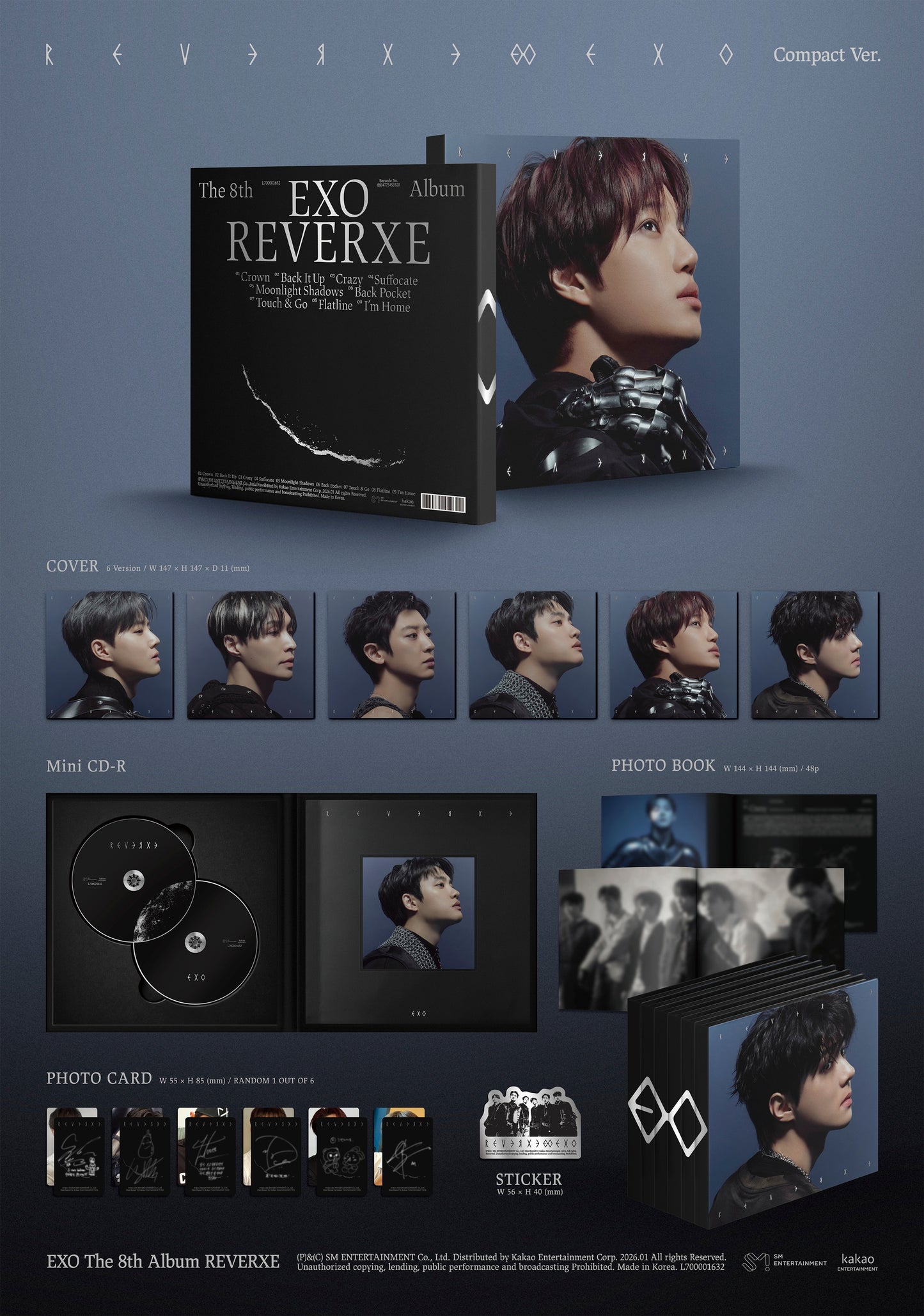 EXO – The 8th Album [REVERXE] (Compact Ver.) (Random)