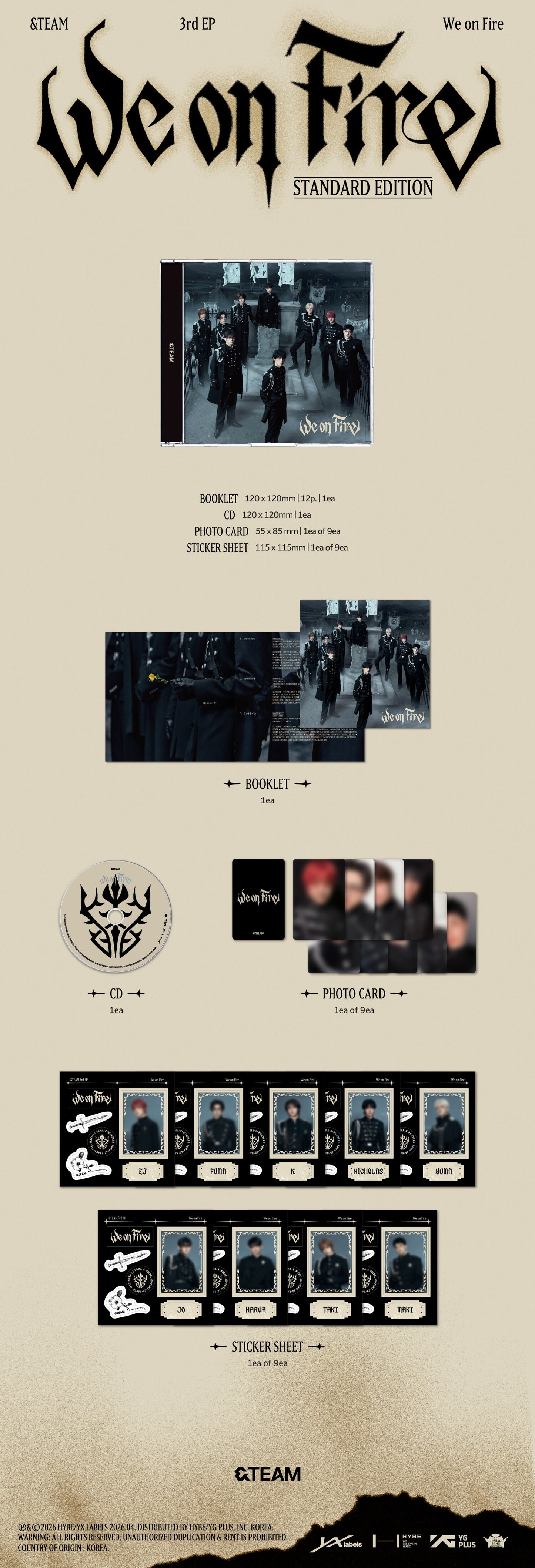 &TEAM – 3rd EP [We on Fire] (STANDARD EDITION)