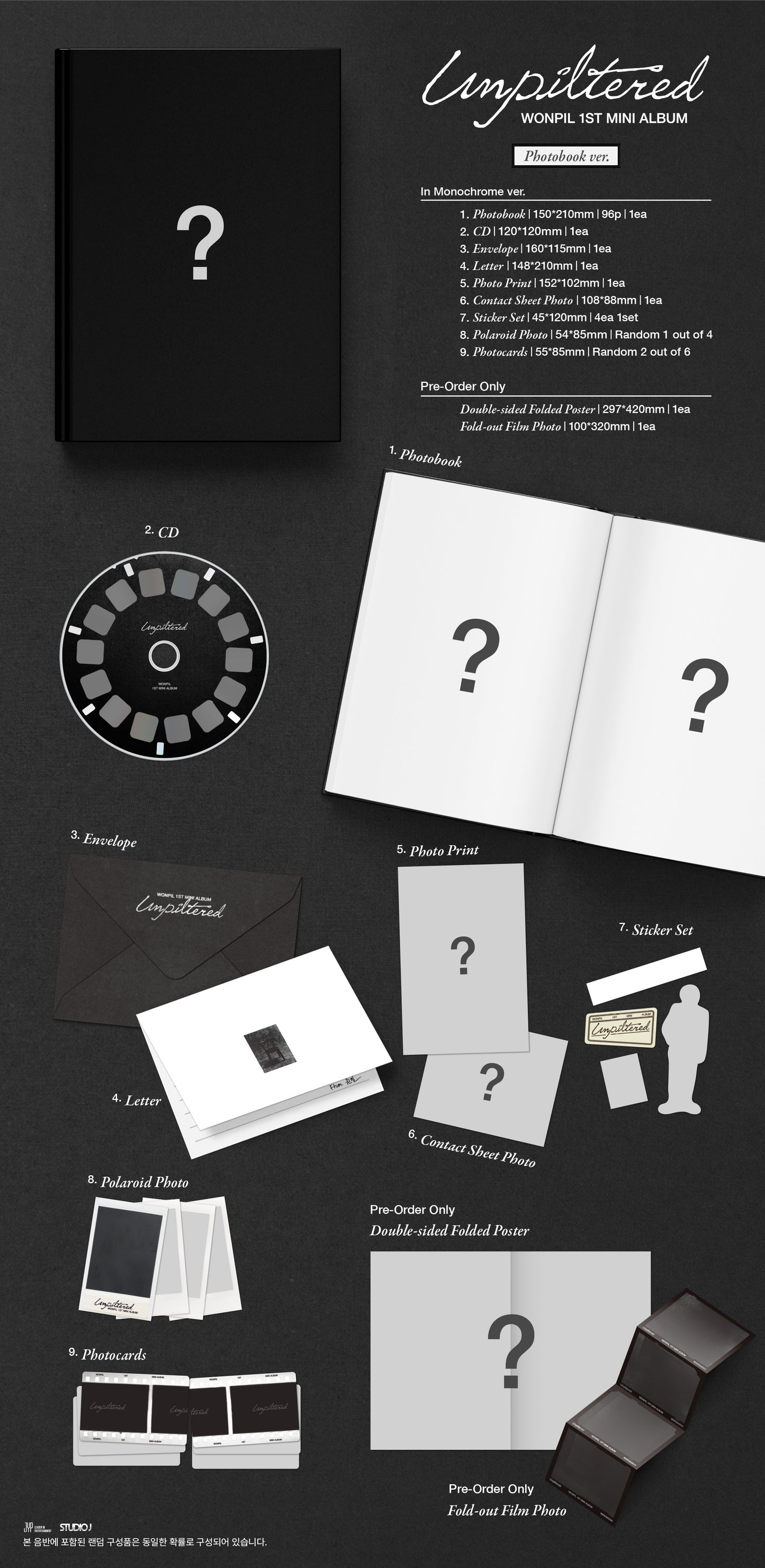 WONPIL – 1st Mini Album [Unpiltered] (Photobook Ver.) (Random)