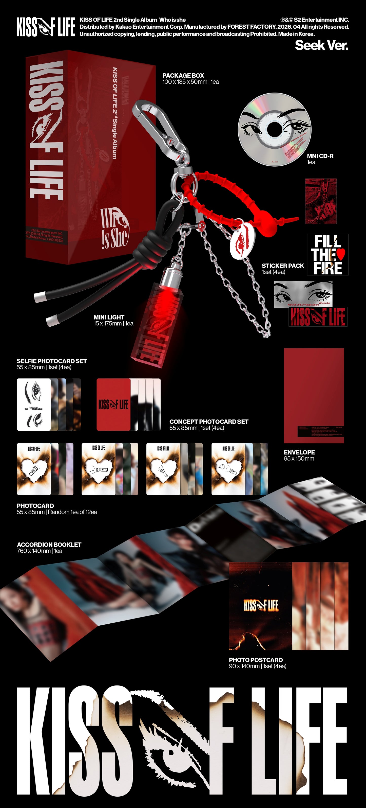 KISS OF LIFE – 2nd Single Album [Who is she] (Seek Ver.) (Limited Edition)