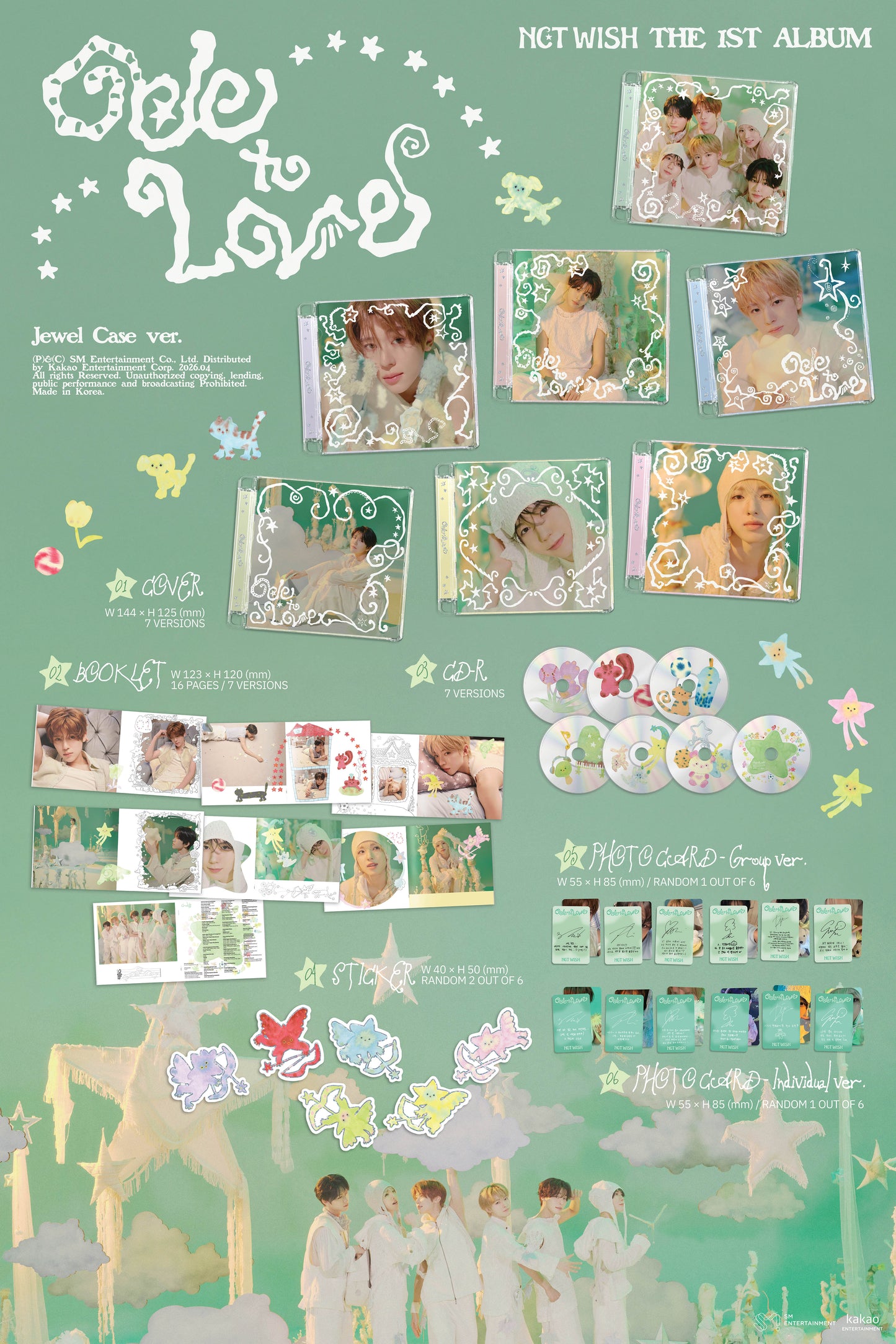 NCT WISH – The 1st Album [Ode to Love] (Jewel Case Ver.) (Random)