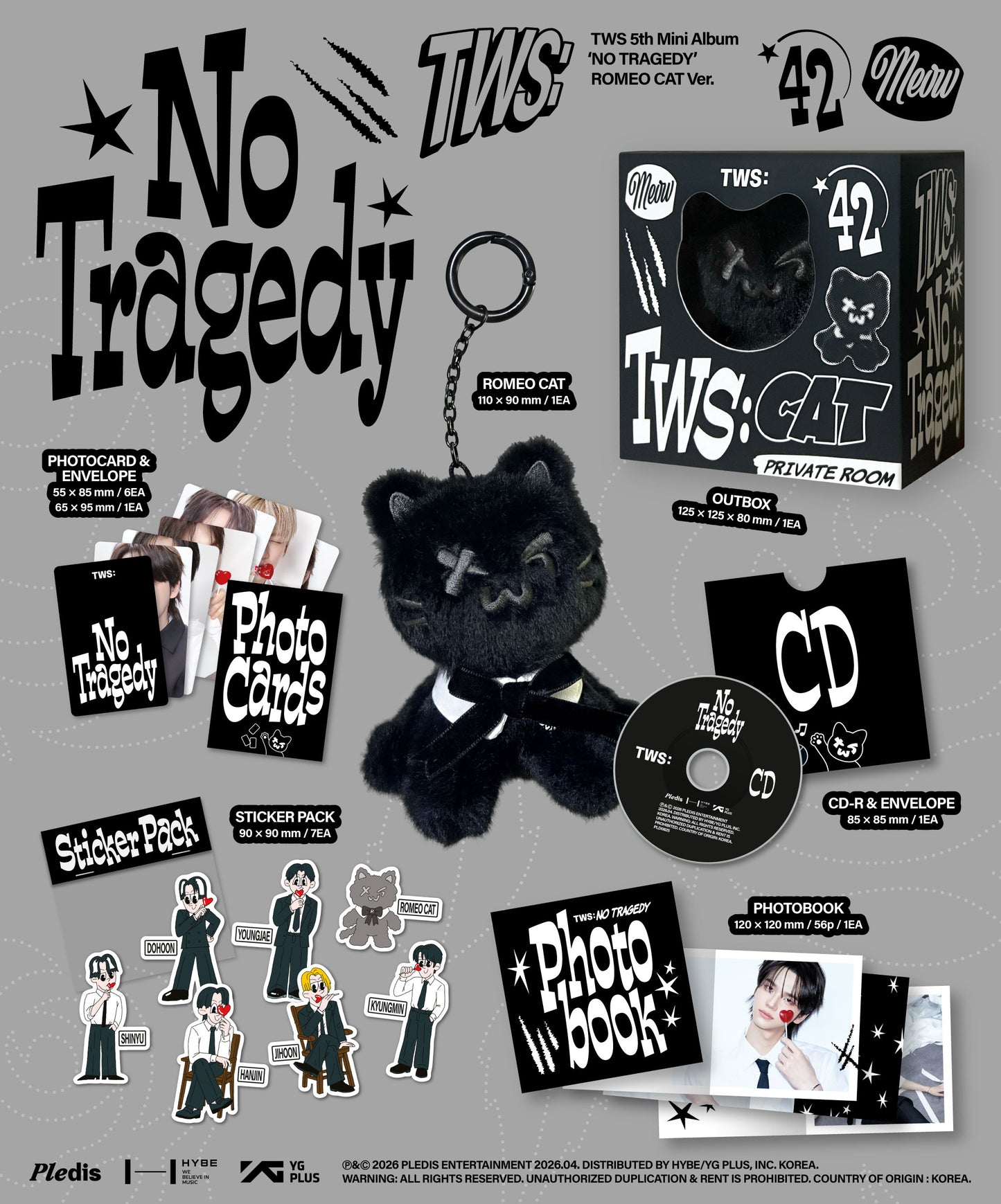 TWS – 5th Mini Album [NO TRAGEDY] (ROMEO CAT Ver.)