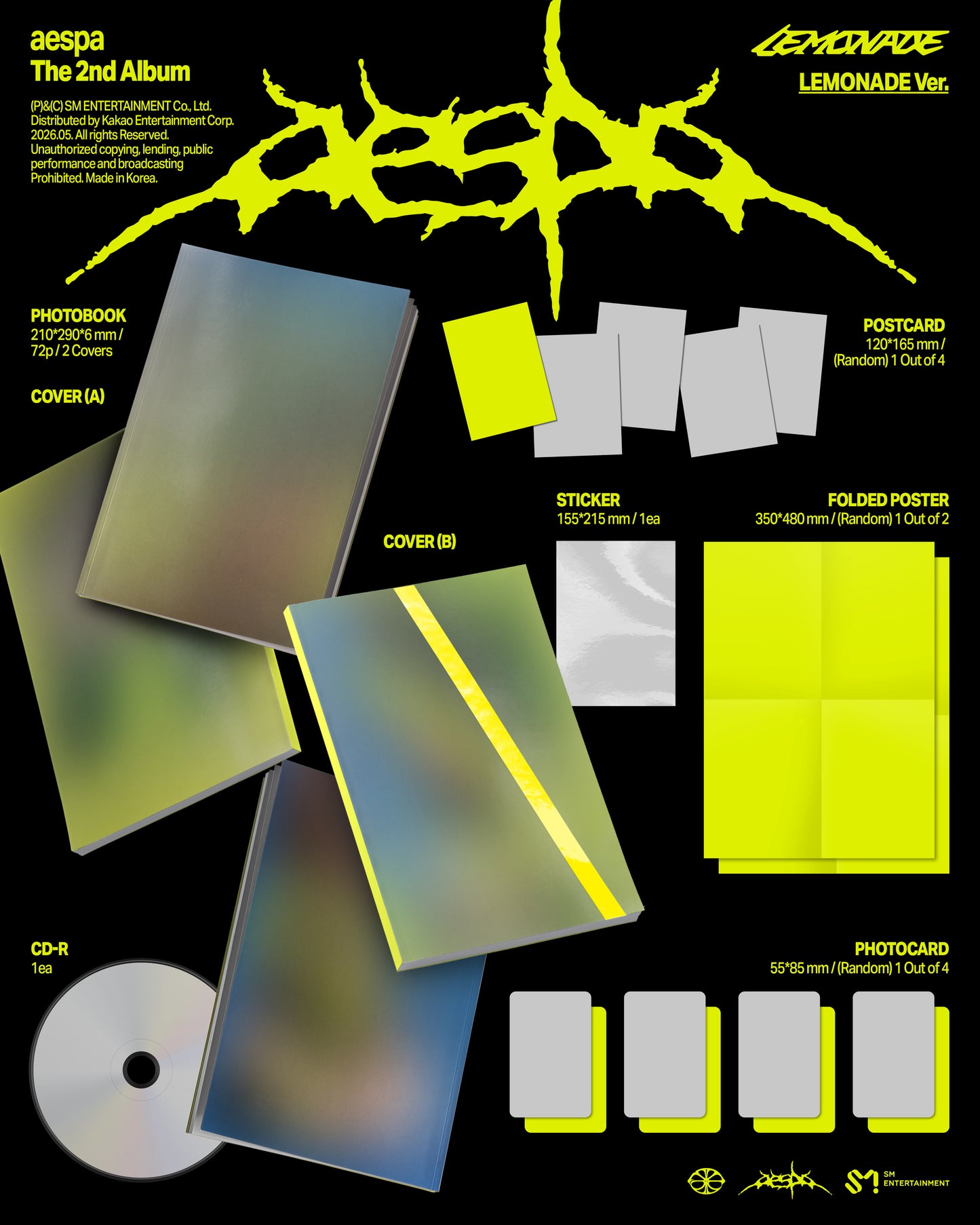 aespa – The 2nd Album [LEMONADE] (LEMONADE Ver.) (Random)