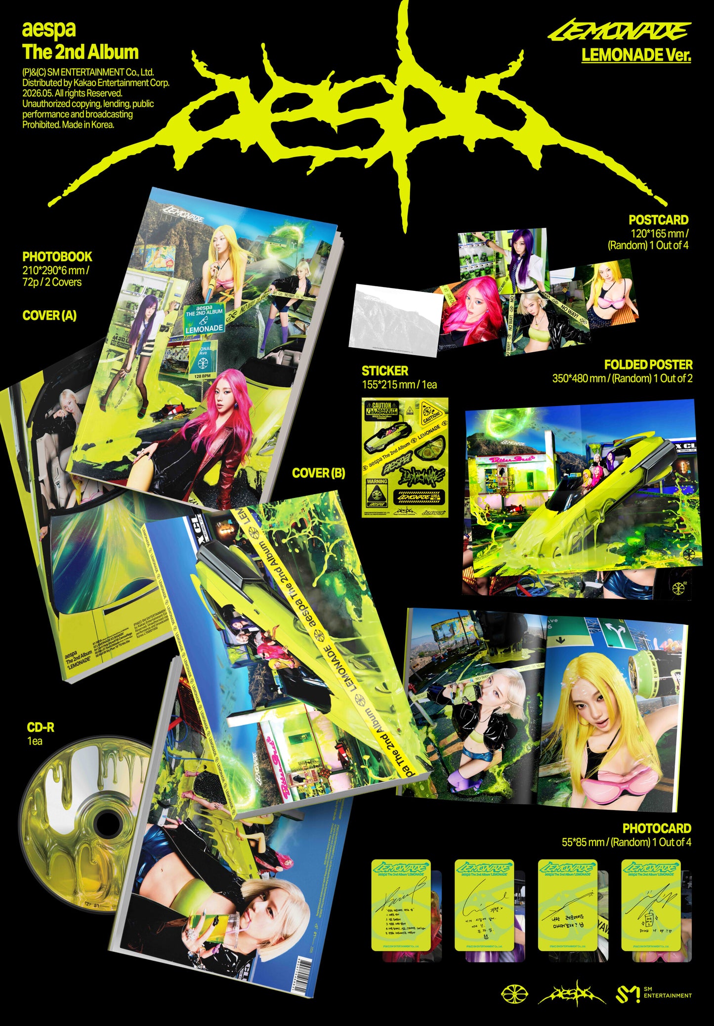 aespa – The 2nd Album [LEMONADE] (LEMONADE Ver.) (Random)
