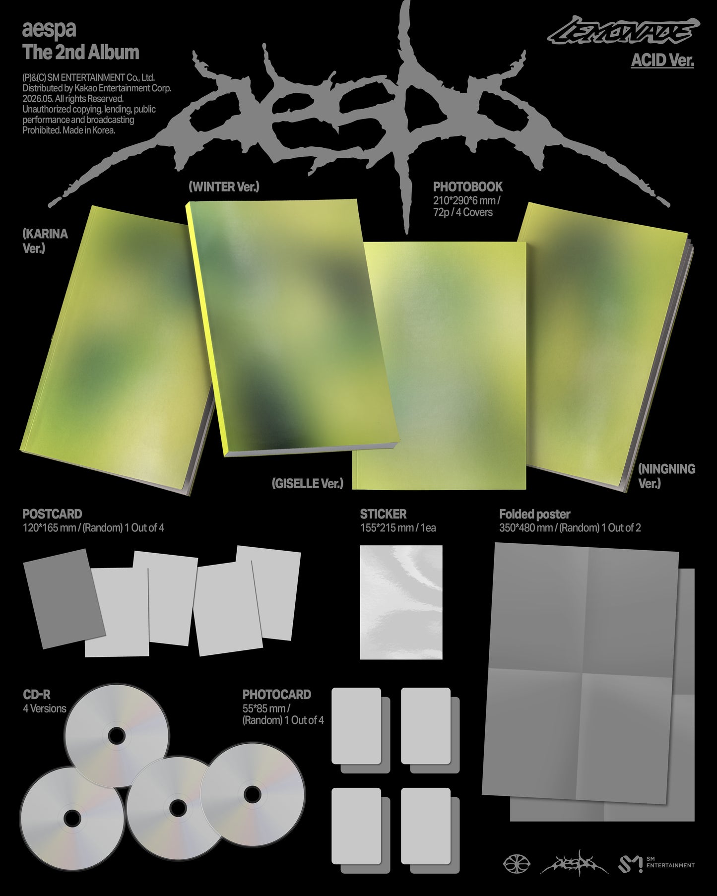 aespa – The 2nd Album [LEMONADE] (ACID Ver.) (Random)