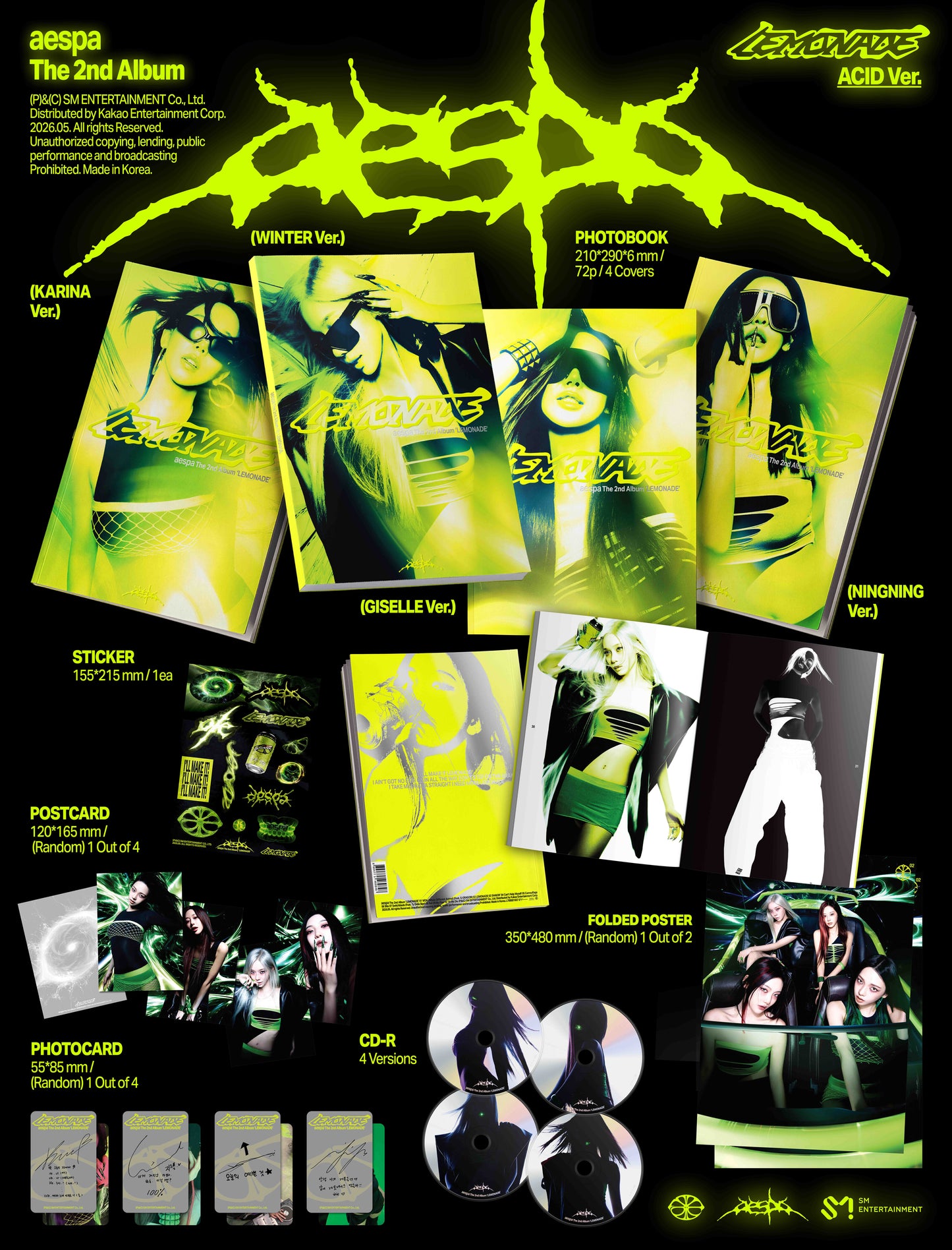aespa – The 2nd Album [LEMONADE] (ACID Ver.) (Random)