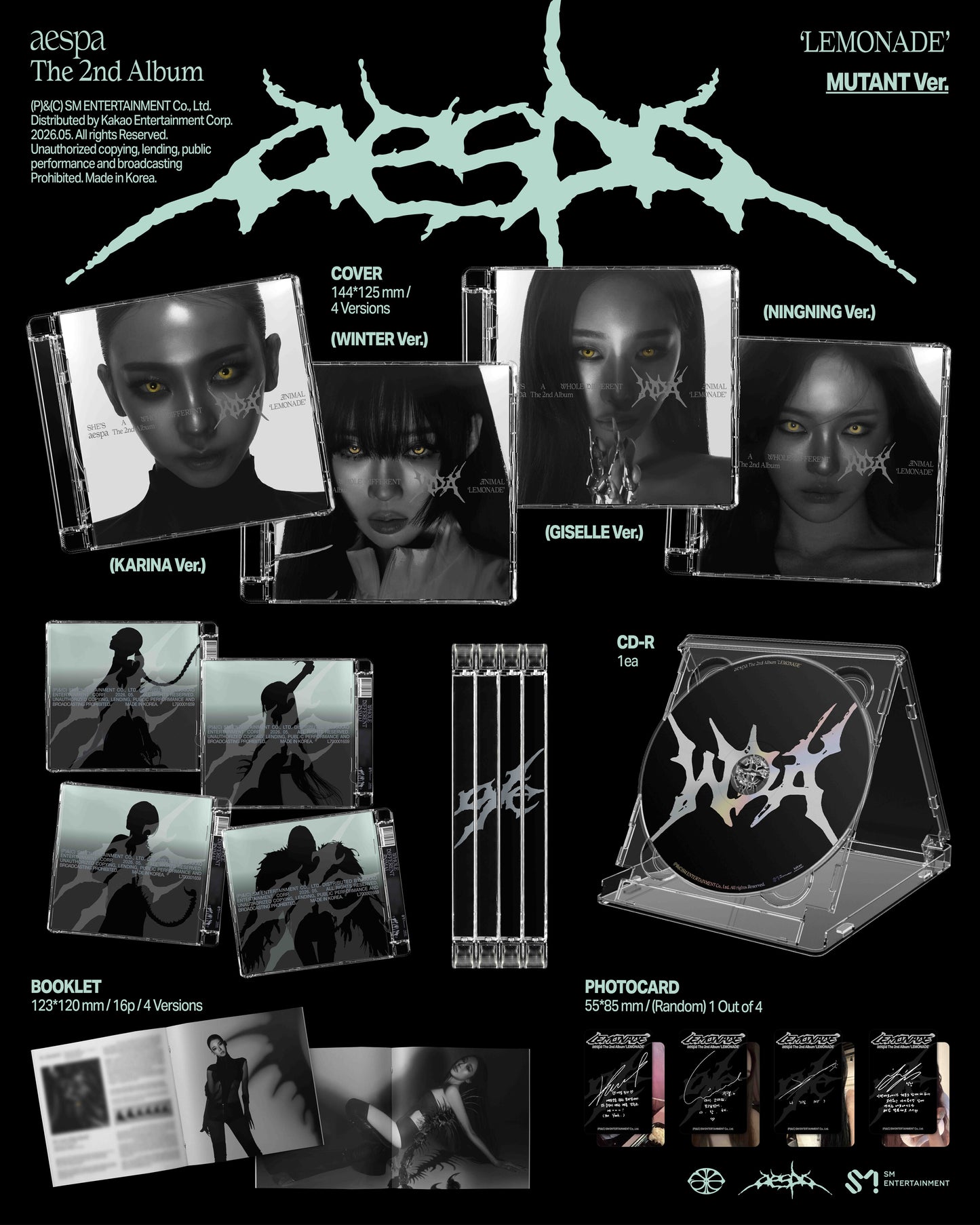 aespa – The 2nd Album [LEMONADE] (MUTANT Ver.) (Random)