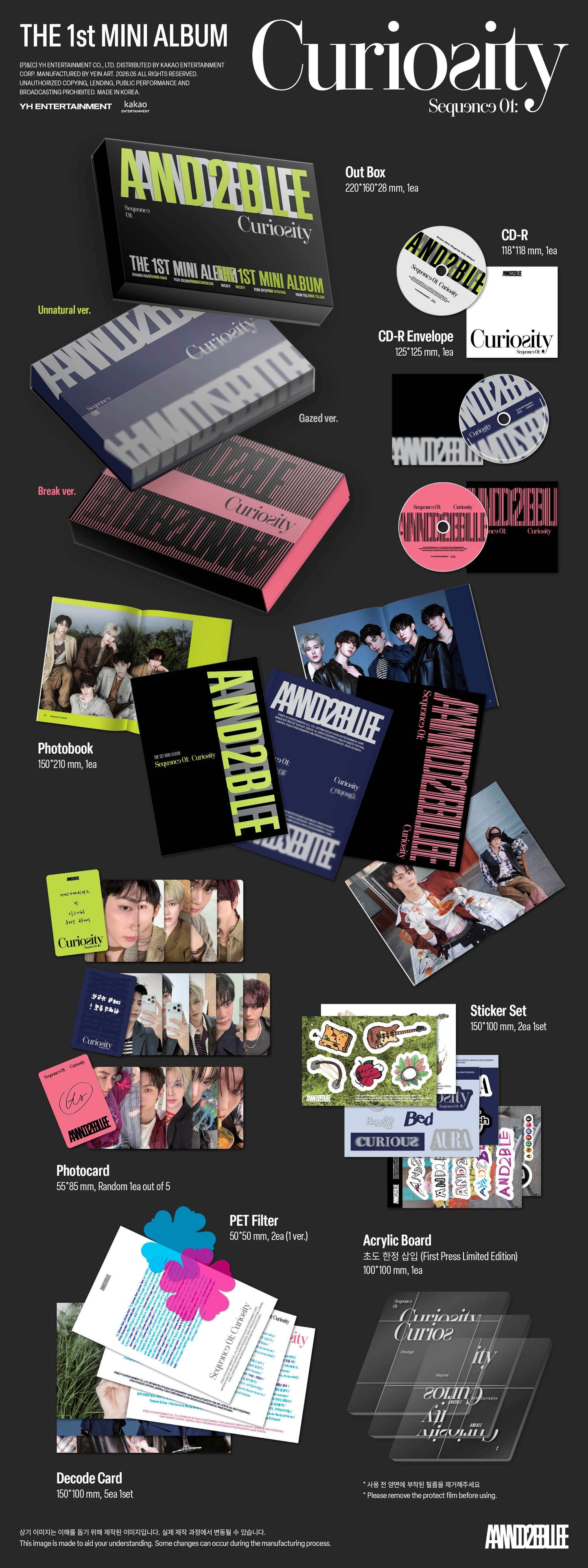 AND2BLE – 1st Mini Album [Sequence 01: Curiosity] (Random)