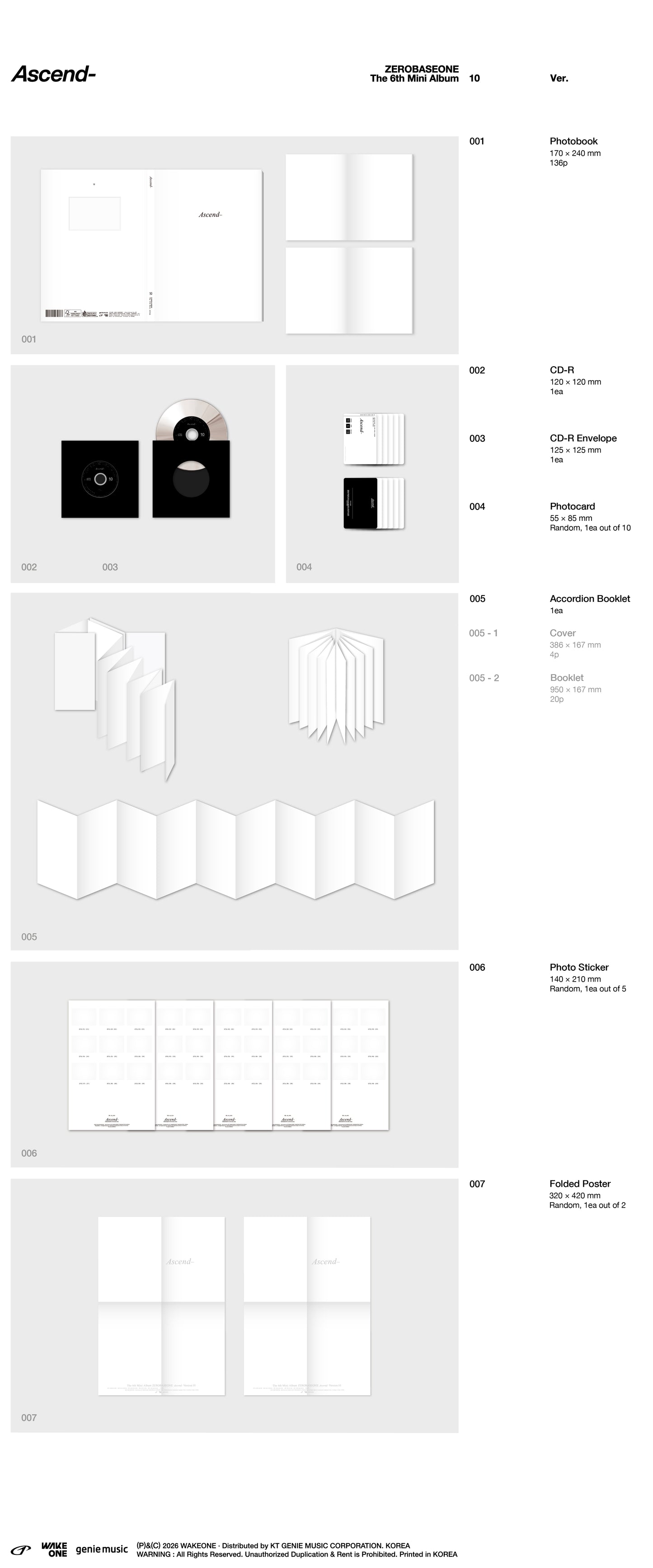 ZEROBASEONE – The 6th Mini Album [Ascend-] (Photobook Ver.) (Random)