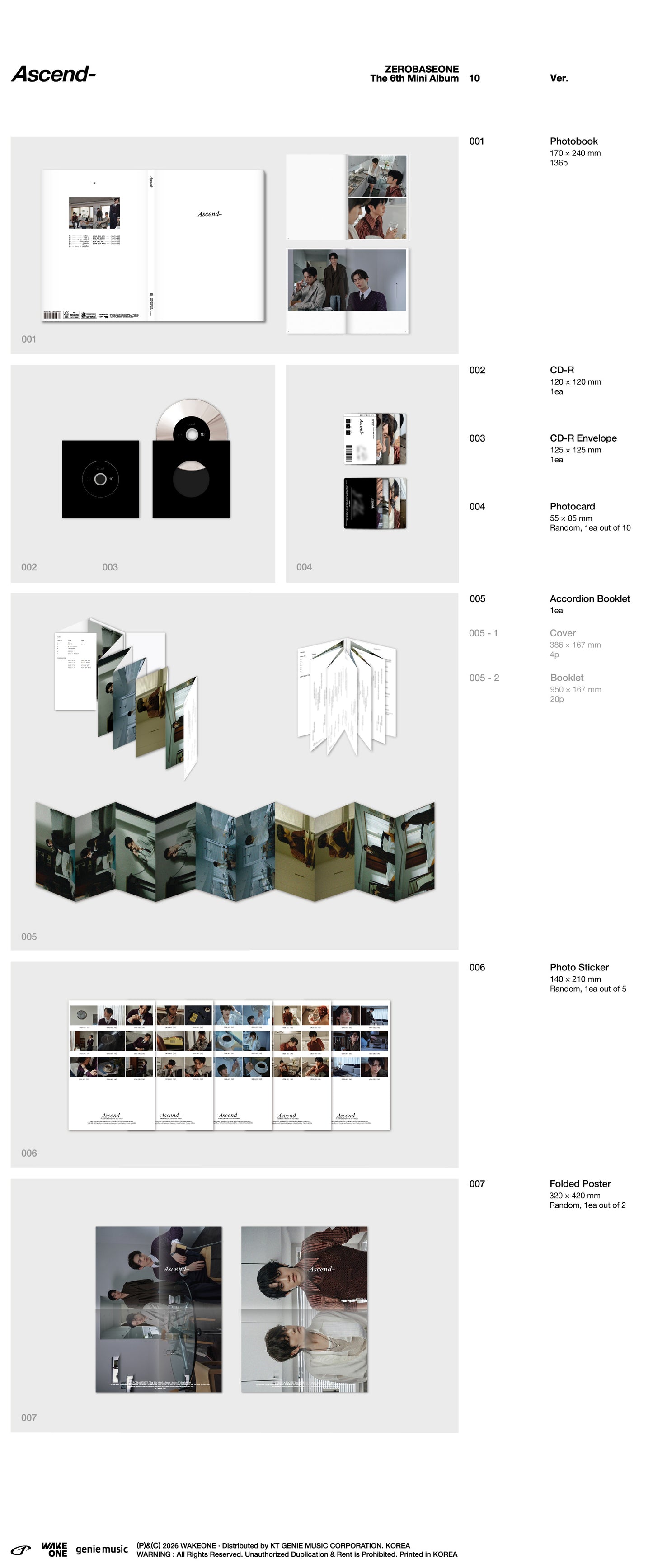 ZEROBASEONE – The 6th Mini Album [Ascend-] (Photobook Ver.) (Random)