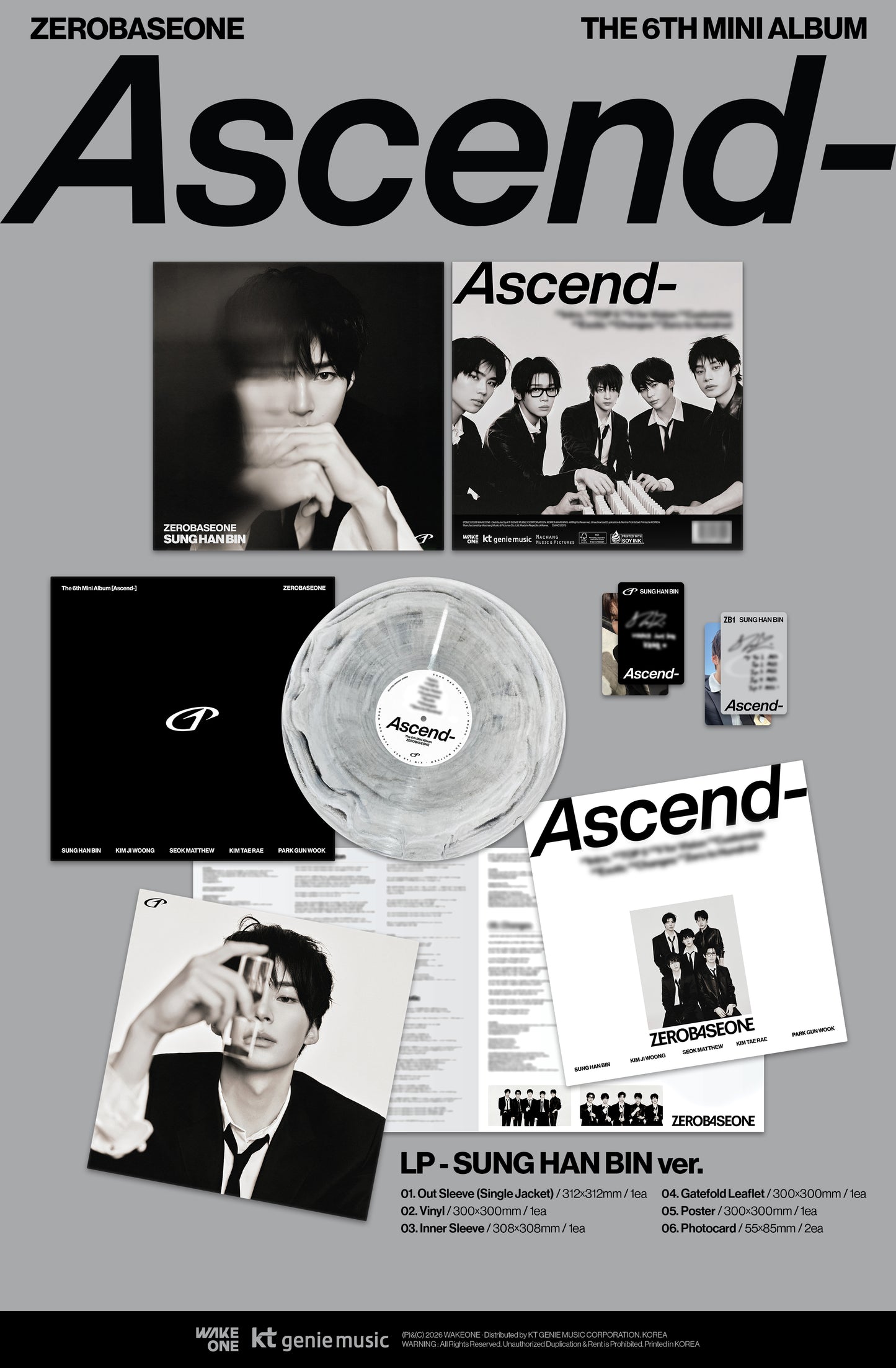 ZEROBASEONE – The 6th Mini Album [Ascend-] (LP Ver.) (Limited Edition) (Random)