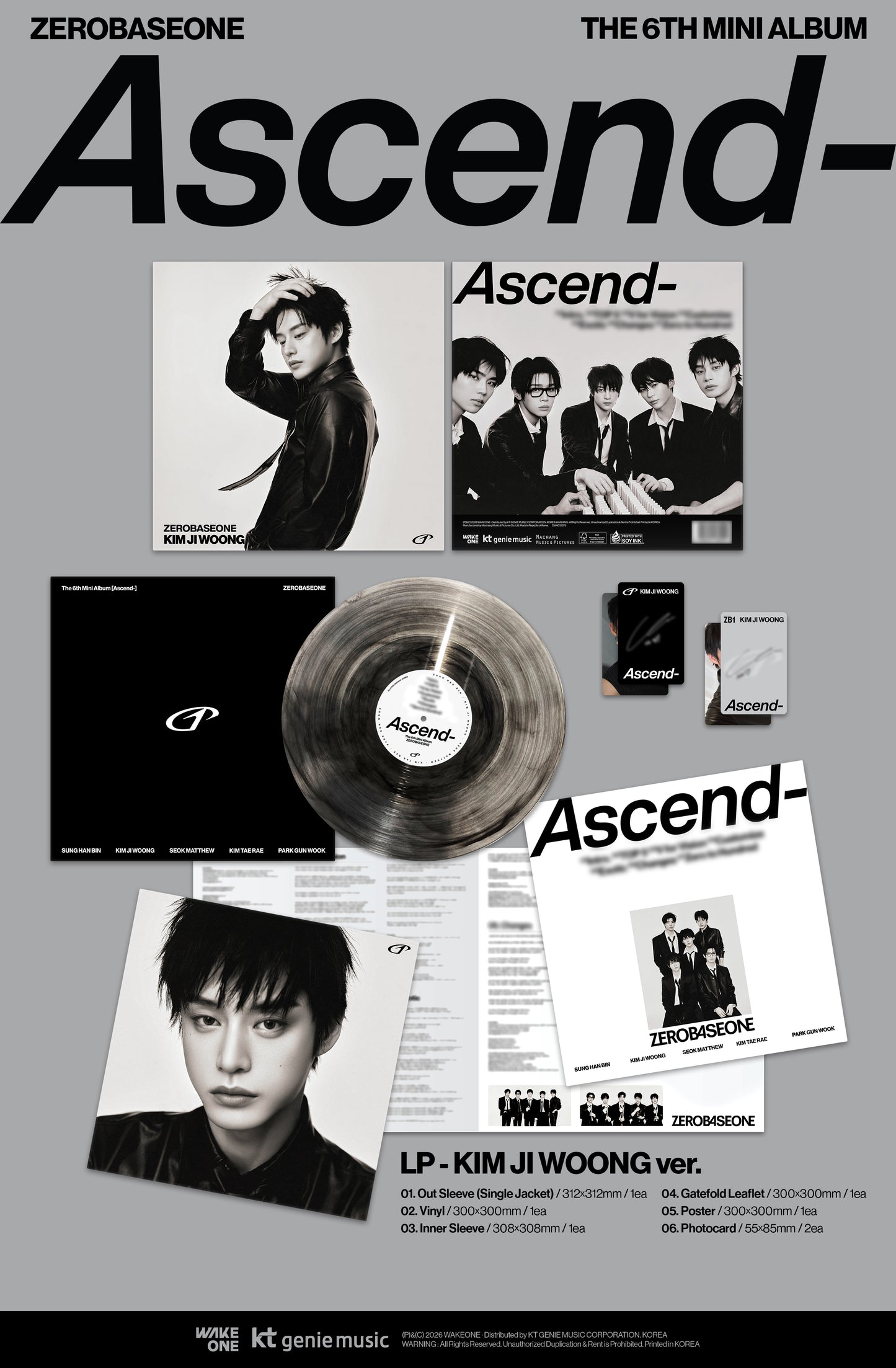 ZEROBASEONE – The 6th Mini Album [Ascend-] (LP Ver.) (Limited Edition) (Random)