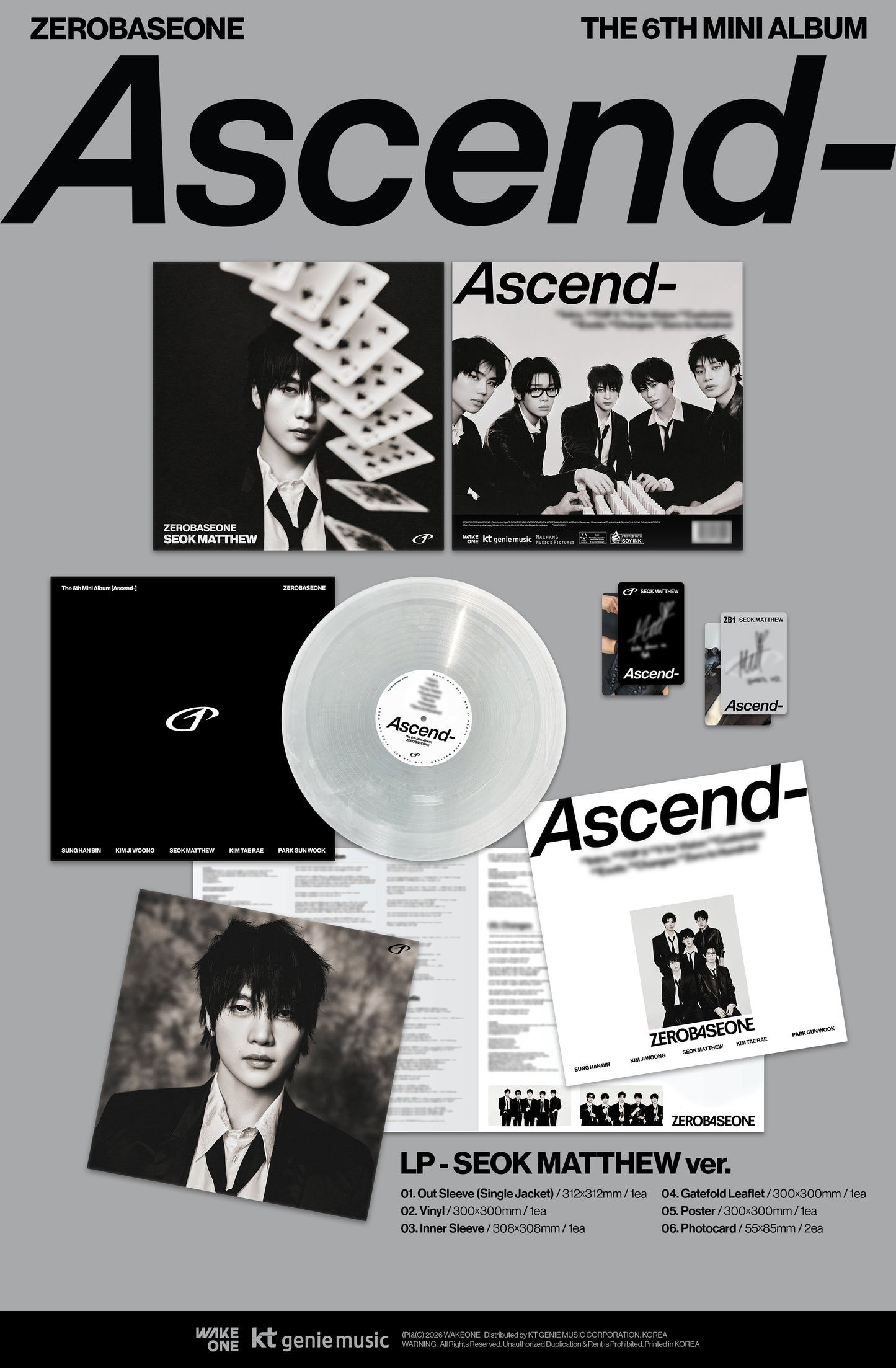 ZEROBASEONE – The 6th Mini Album [Ascend-] (LP Ver.) (Limited Edition) (Random)