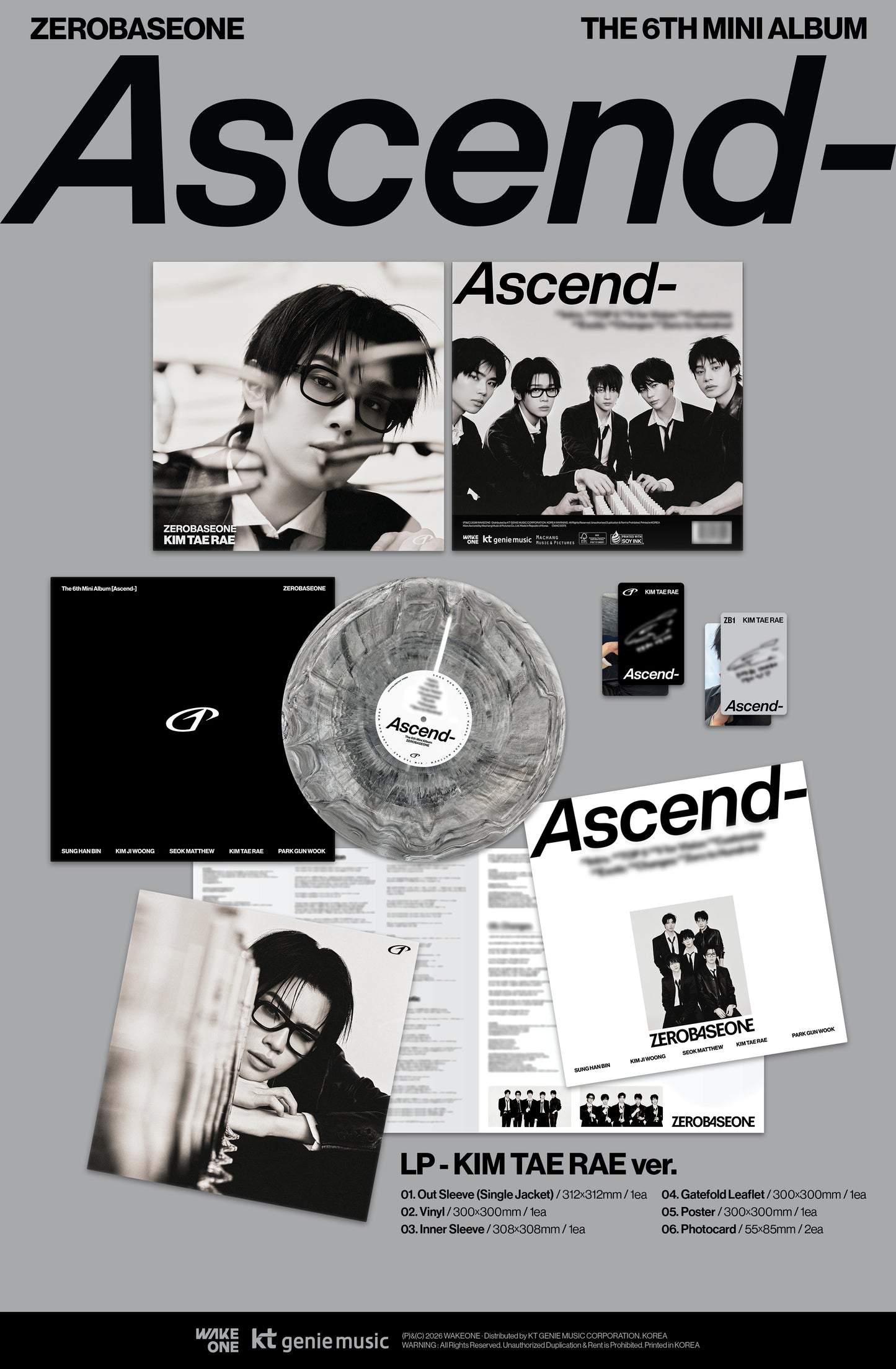 ZEROBASEONE – The 6th Mini Album [Ascend-] (LP Ver.) (Limited Edition) (Random)