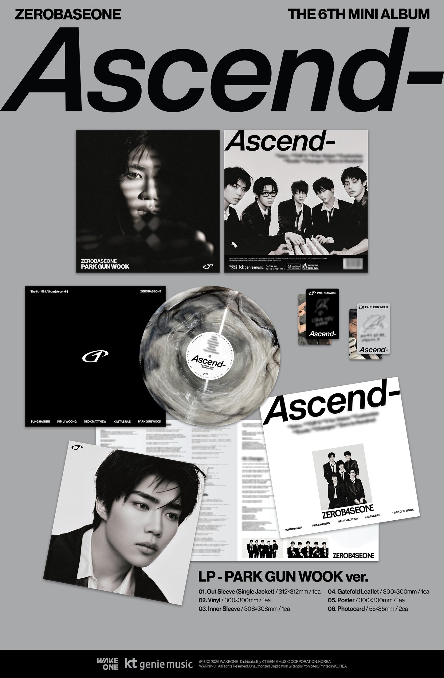 ZEROBASEONE – The 6th Mini Album [Ascend-] (LP Ver.) (Limited Edition) (Random)
