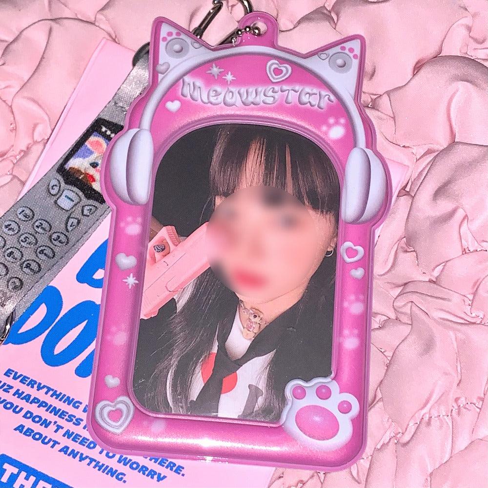 Hot Pink Meowstar Photocard Holder - KKANG