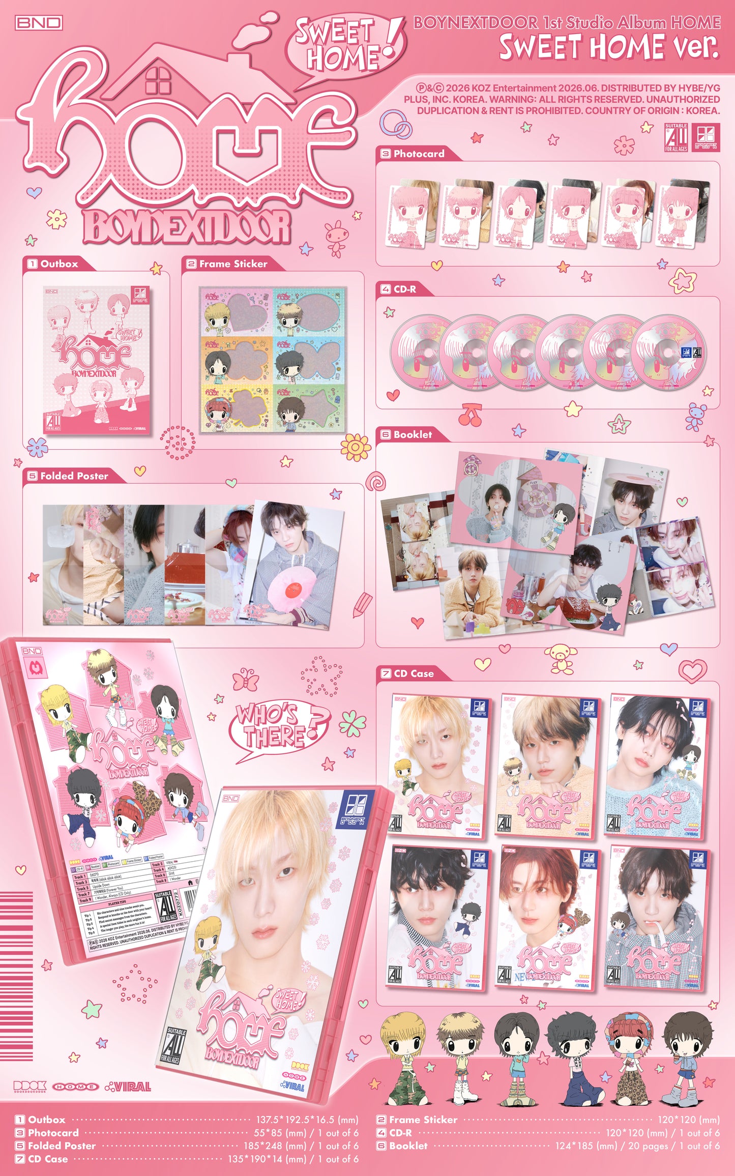 BOYNEXTDOOR – 1st Studio Album [HOME] (SWEET HOME Ver.) (Random)