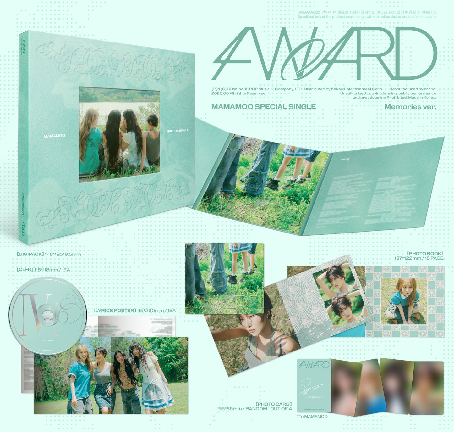 MAMAMOO – Special Single [4WARD] (Random)