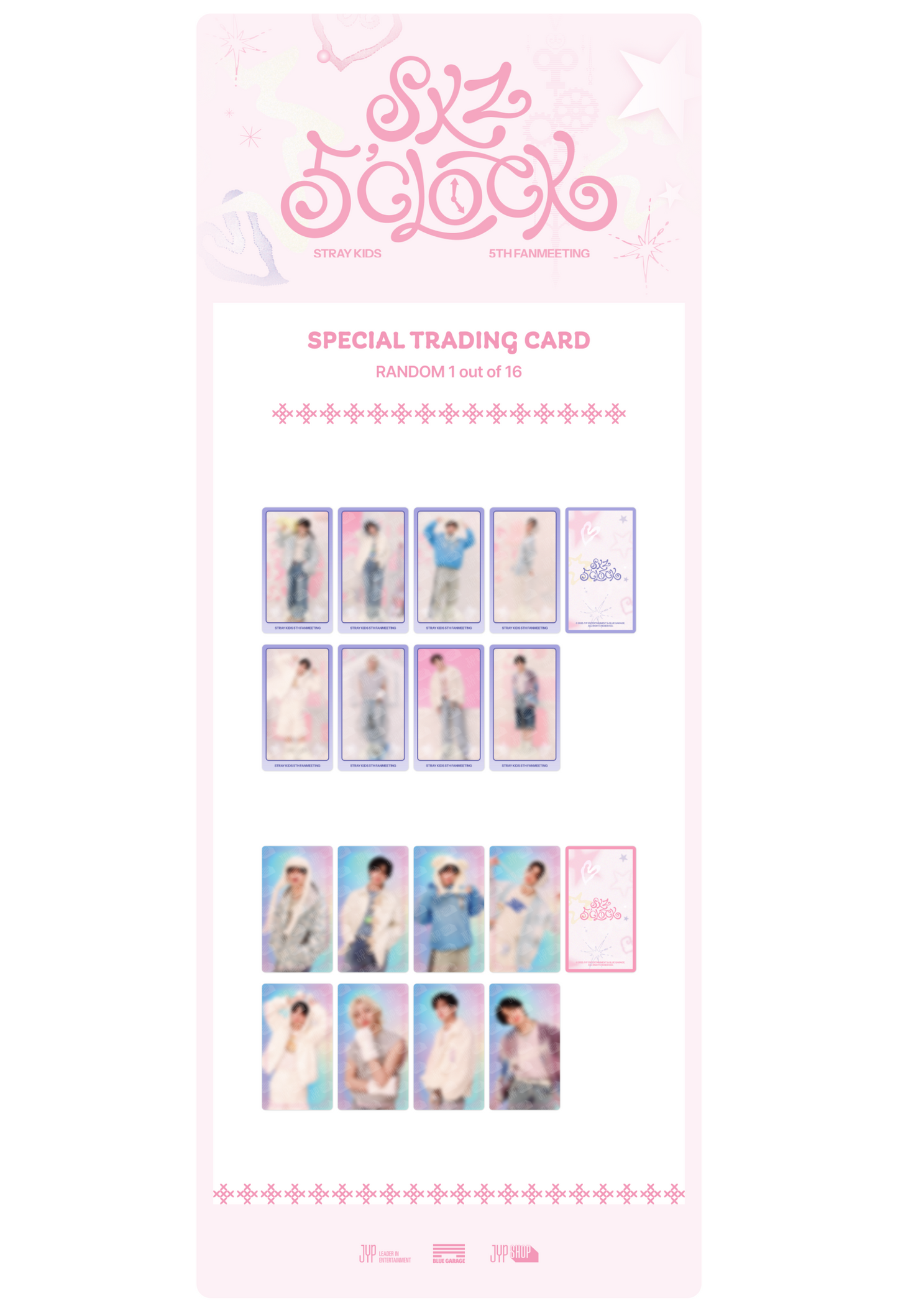 Stray Kids SPECIAL TRADING CARD - SKZ 5'CLOCK