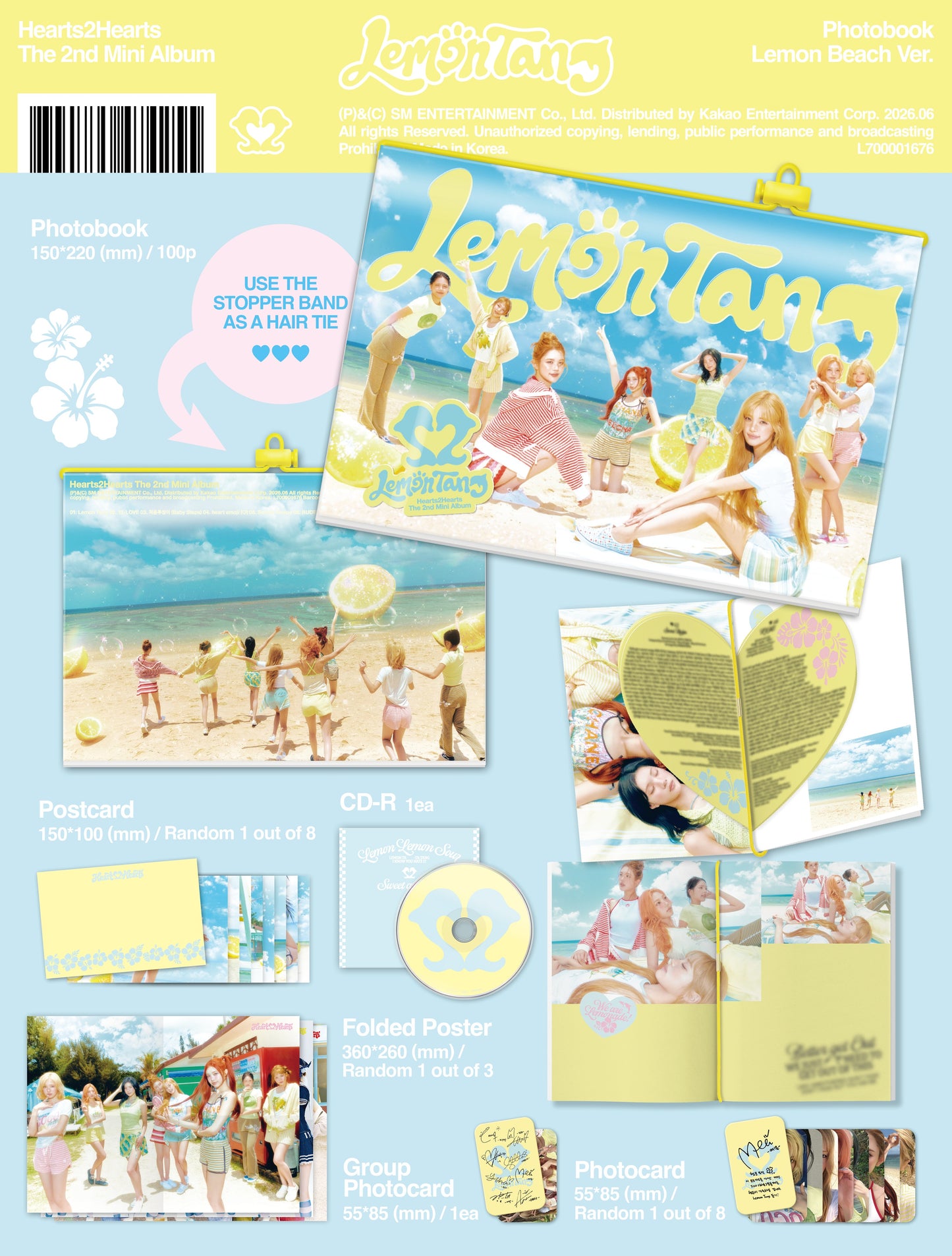 Hearts2Hearts – The 2nd Mini Album [Lemon Tang] (Photobook Ver.) (Random)