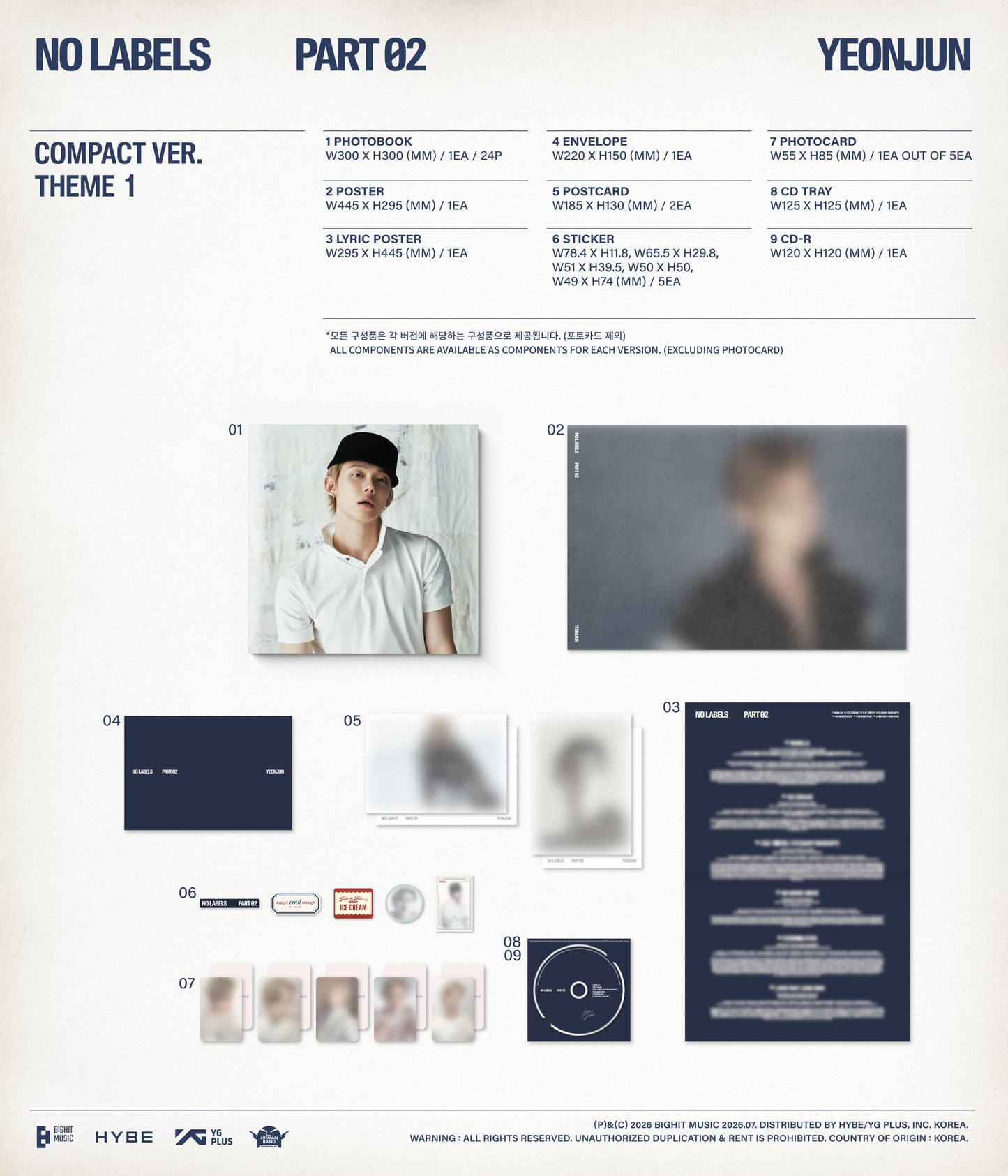 YEONJUN – ‘NO LABELS: PART 02’ (Compact Ver.) (Random)