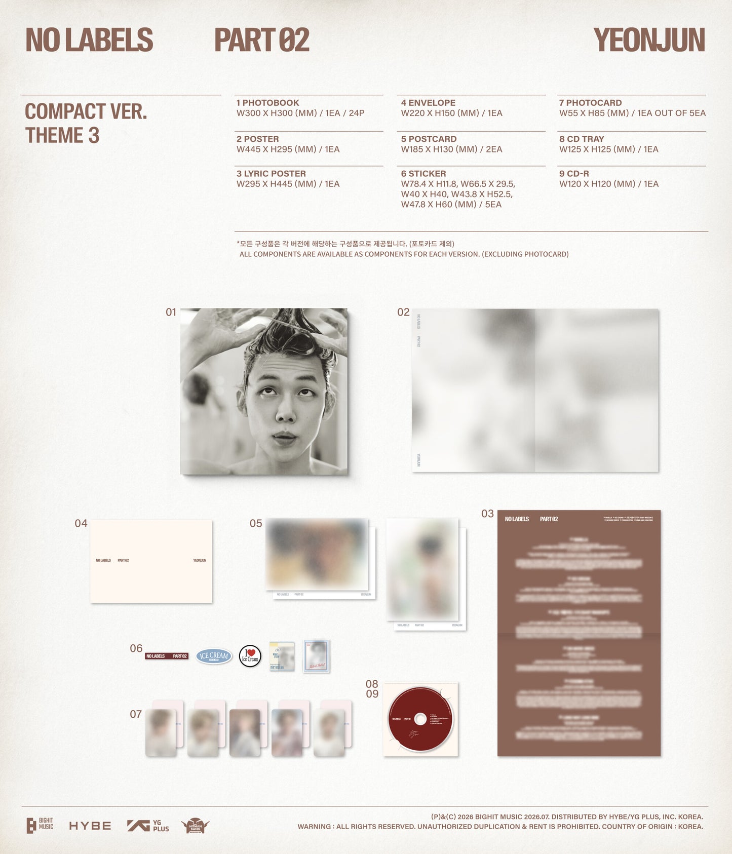 YEONJUN – ‘NO LABELS: PART 02’ (Compact Ver.) (Random)