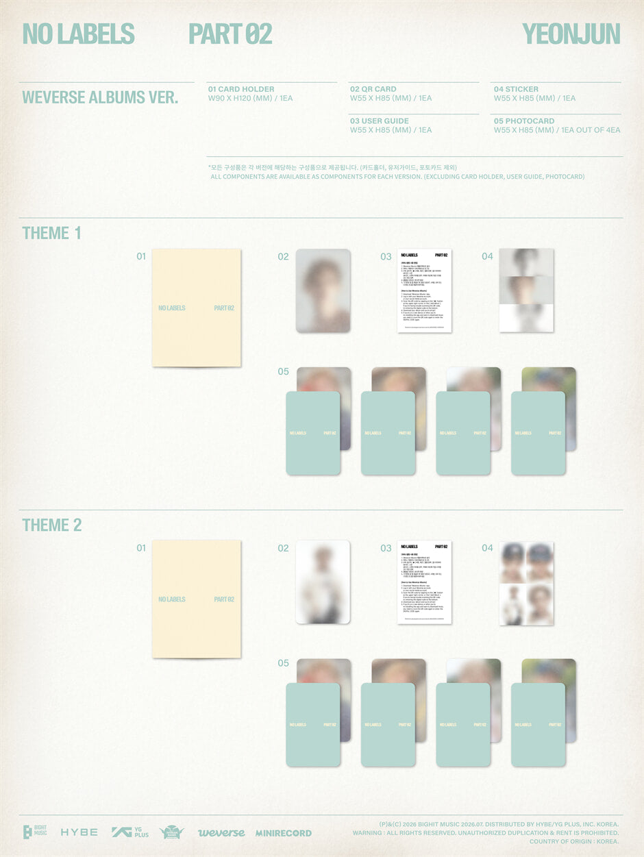 YEONJUN – ‘NO LABELS: PART 02’ (Weverse Albums Ver.) (Random)