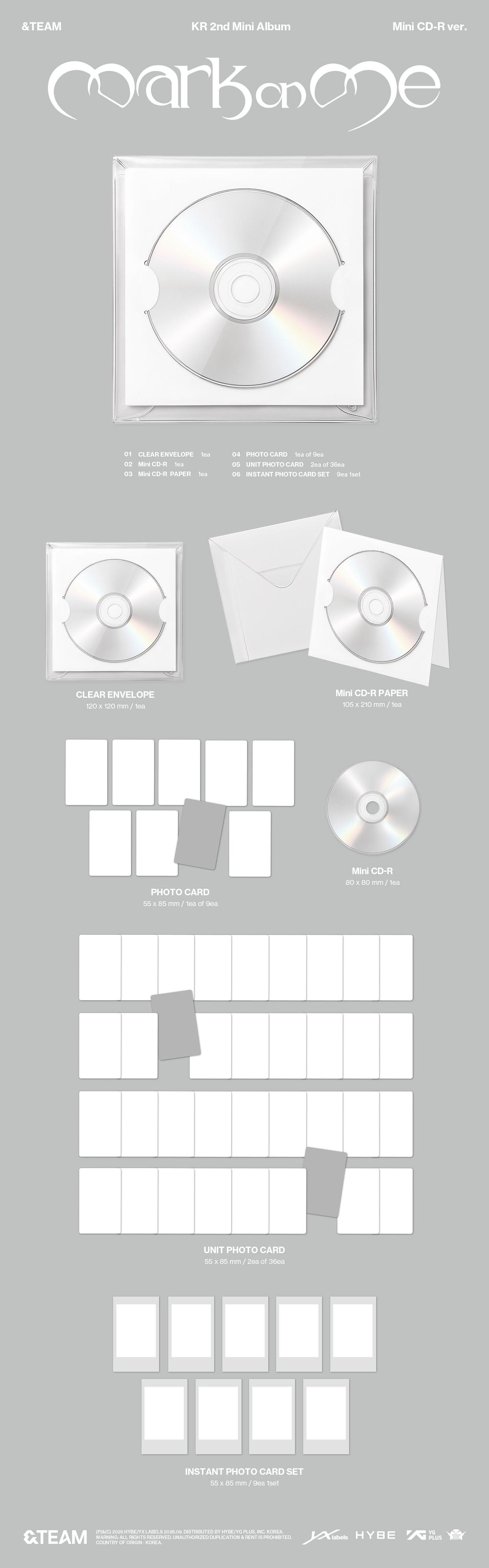&TEAM – KR 2nd Mini Album ‘Mark on Me’ (Mini CD-R Ver.)
