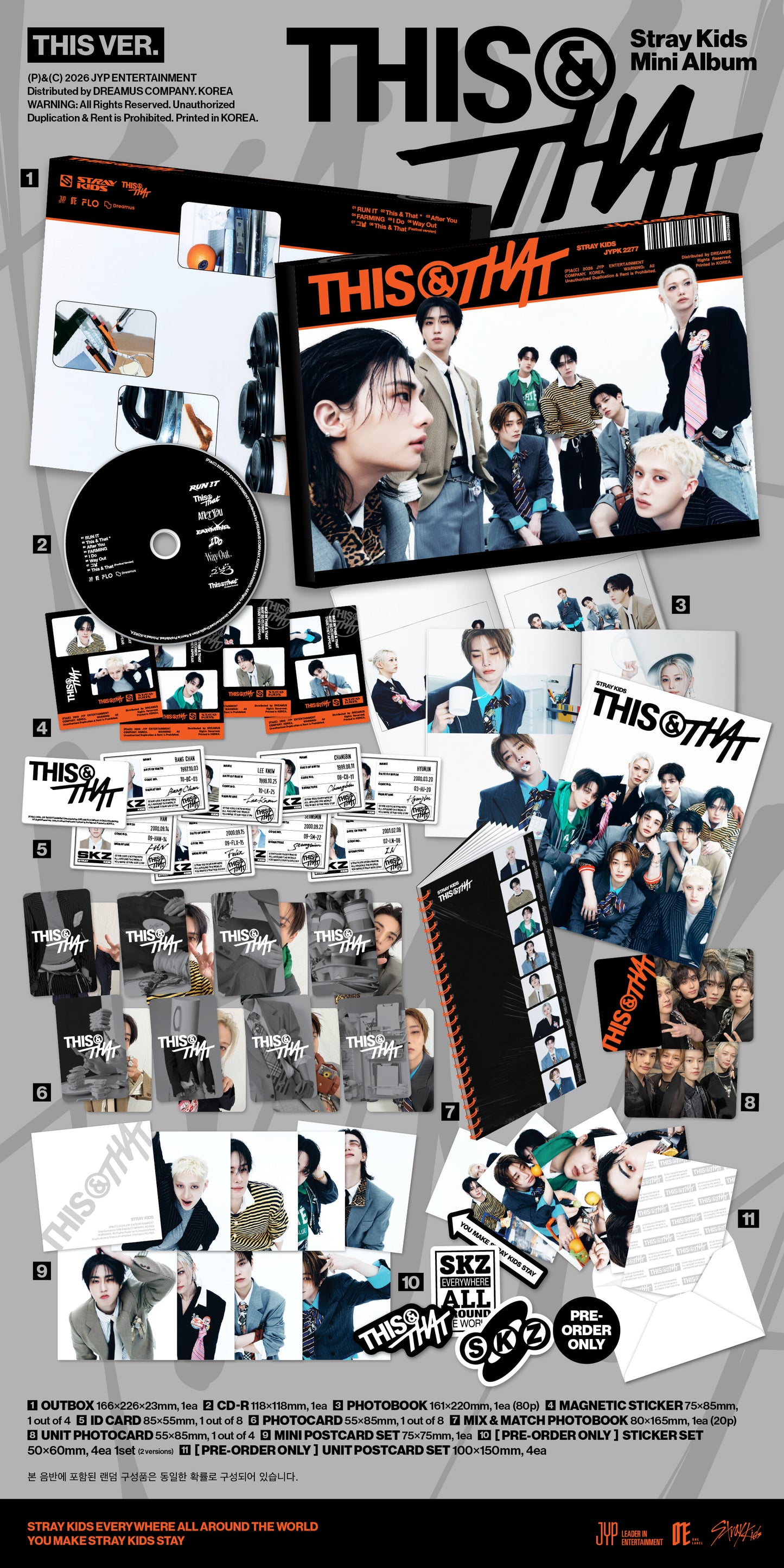 Stray Kids THIS & THAT (THIS/THAT VER.) (Random) + KKANG Gift