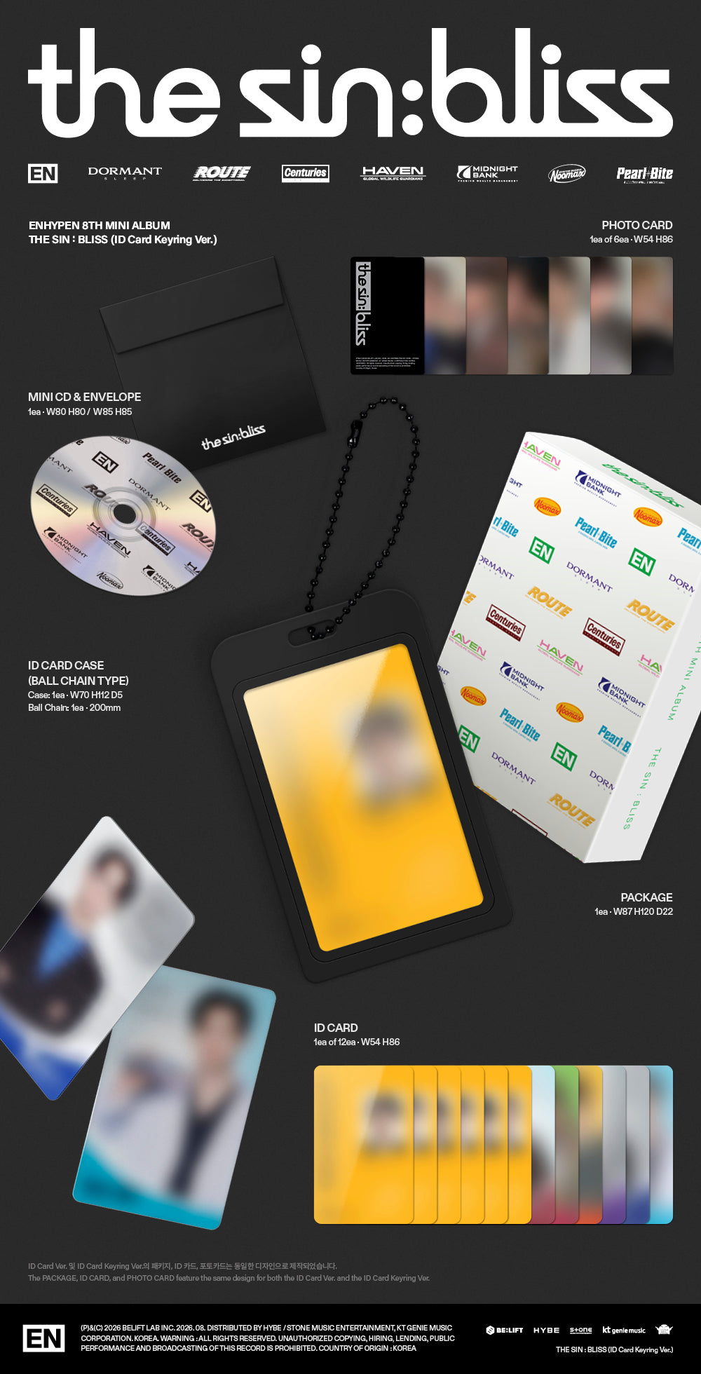 ENHYPEN – THE SIN : BLISS (ID Card Keyring Ver.)