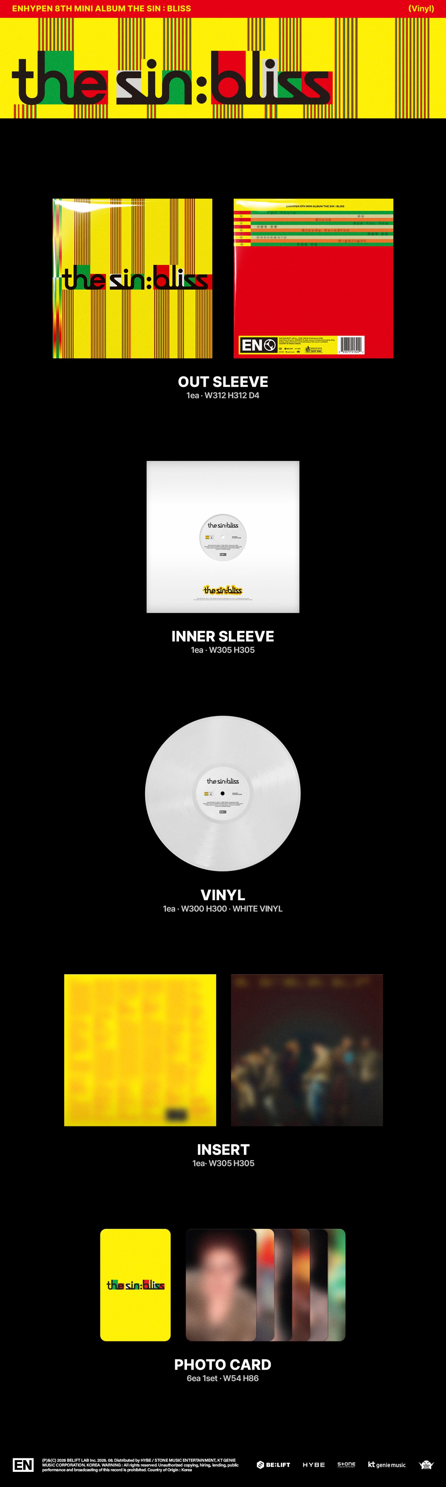 ENHYPEN – THE SIN : BLISS (Vinyl)