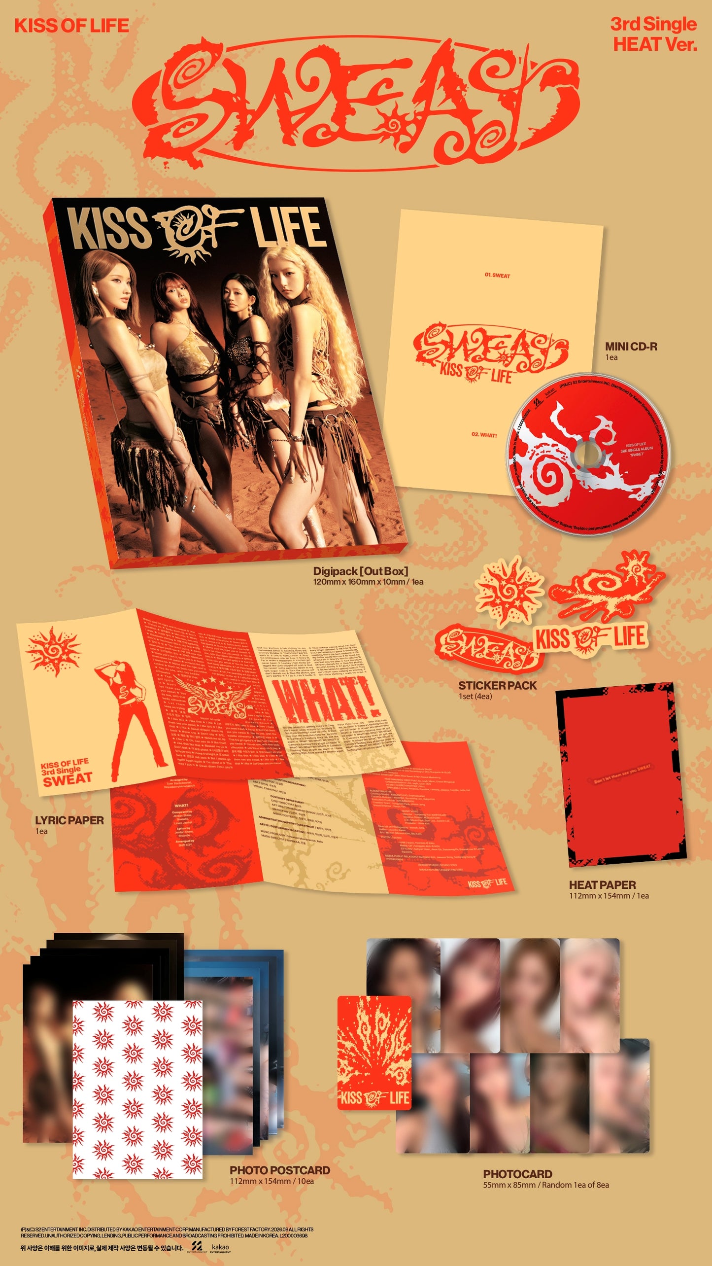 KISS OF LIFE – 3rd Single [SWEAT] (Random)