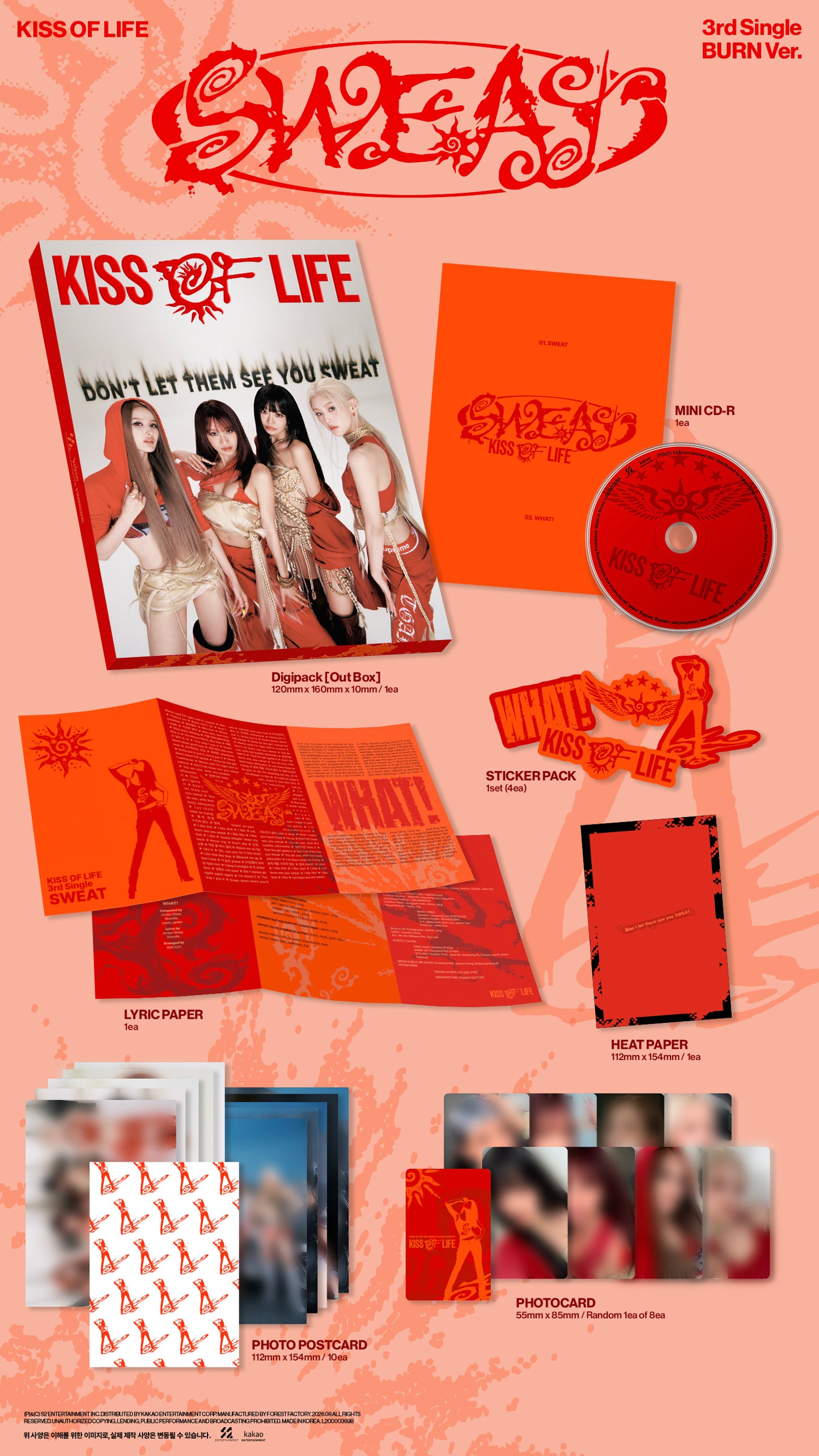 KISS OF LIFE – 3rd Single [SWEAT] (Random)