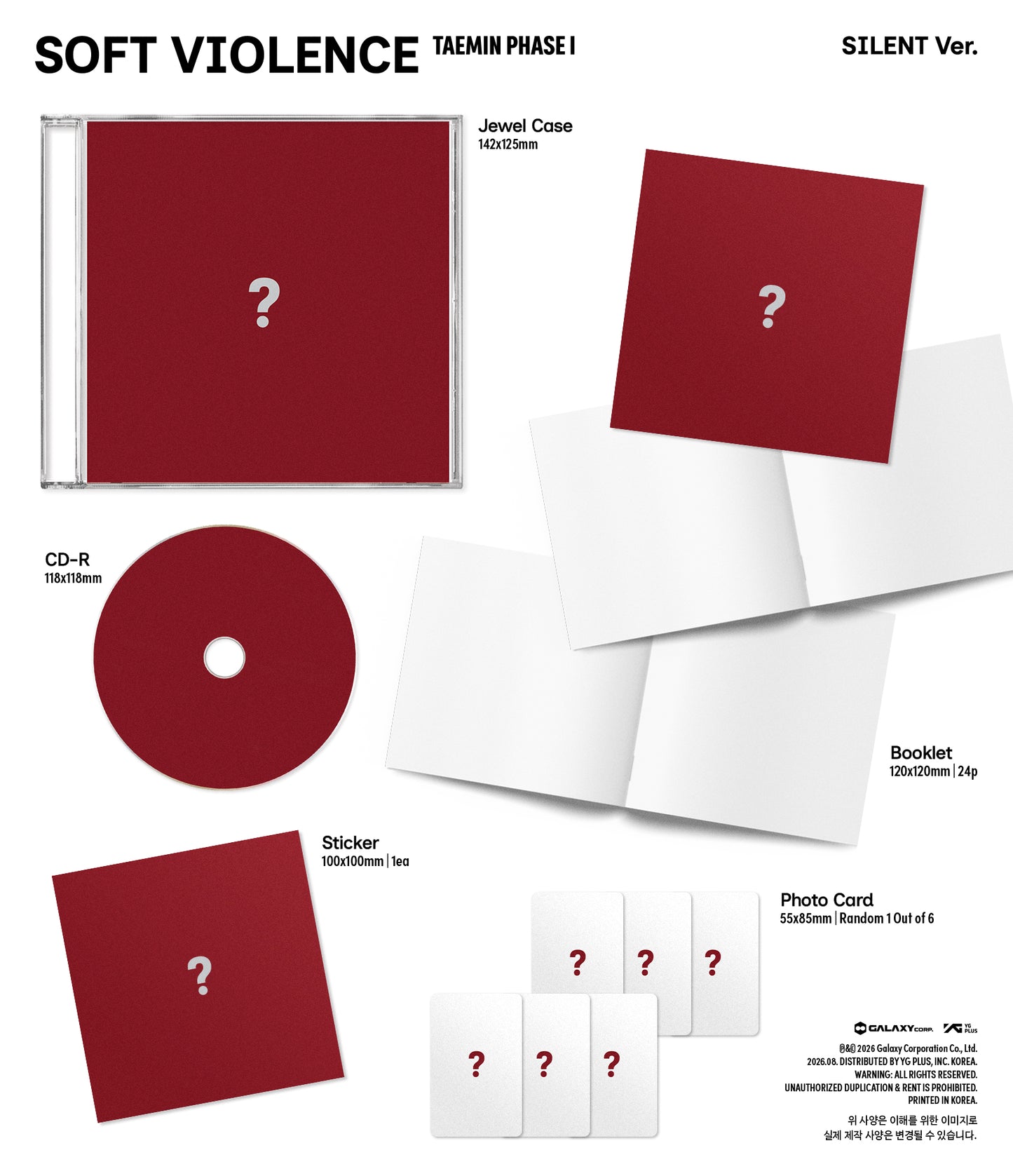 TAEMIN – PHASE I : Soft Violence (JEWEL Ver.) (Random)