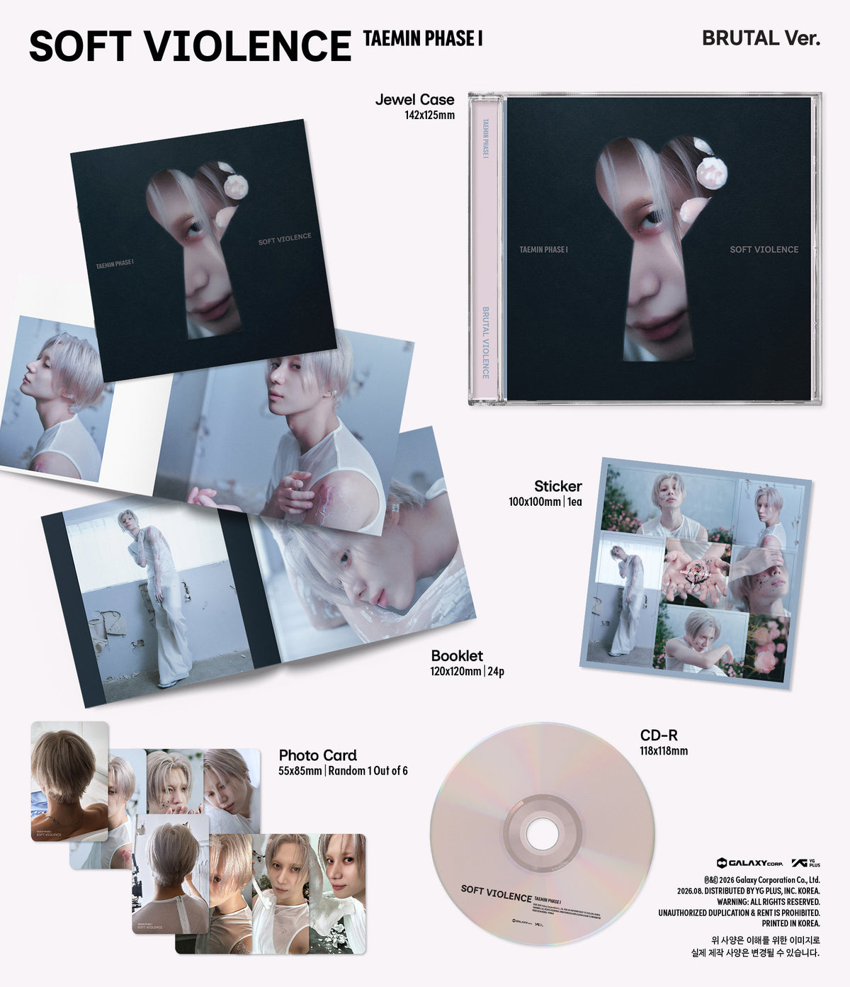 TAEMIN – PHASE I : Soft Violence (JEWEL Ver.) (Random)