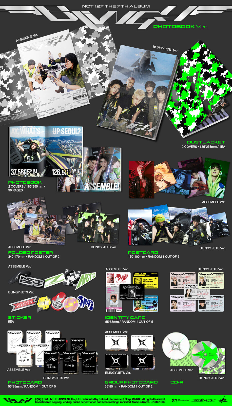NCT 127 – The 7th Album [BLINGY] (Photobook Ver.) (Random)