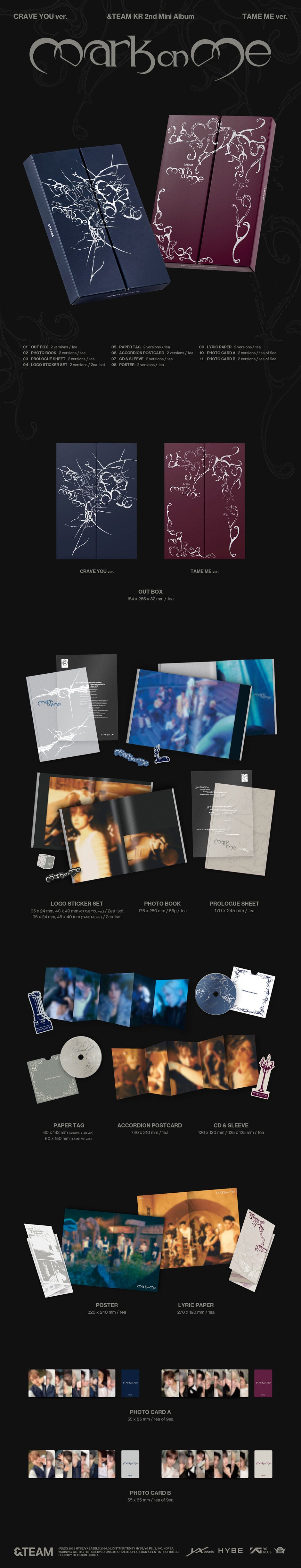 &TEAM – KR 2nd Mini Album ‘Mark on Me’ (Random)