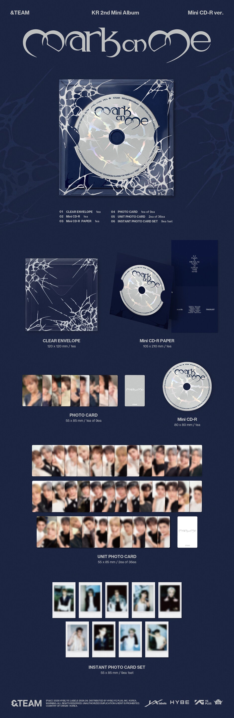 &TEAM – KR 2nd Mini Album ‘Mark on Me’ (Mini CD-R Ver.)