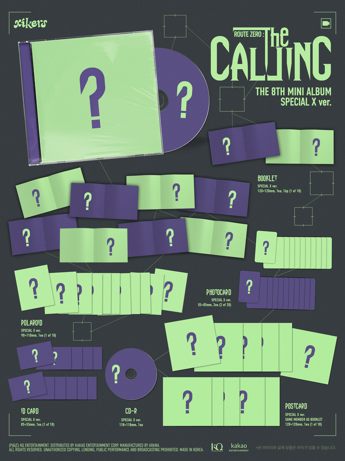 xikers – 8TH MINI ALBUM [ROUTE ZERO : The CALLING] (SPECIAL X Ver.) (Random)